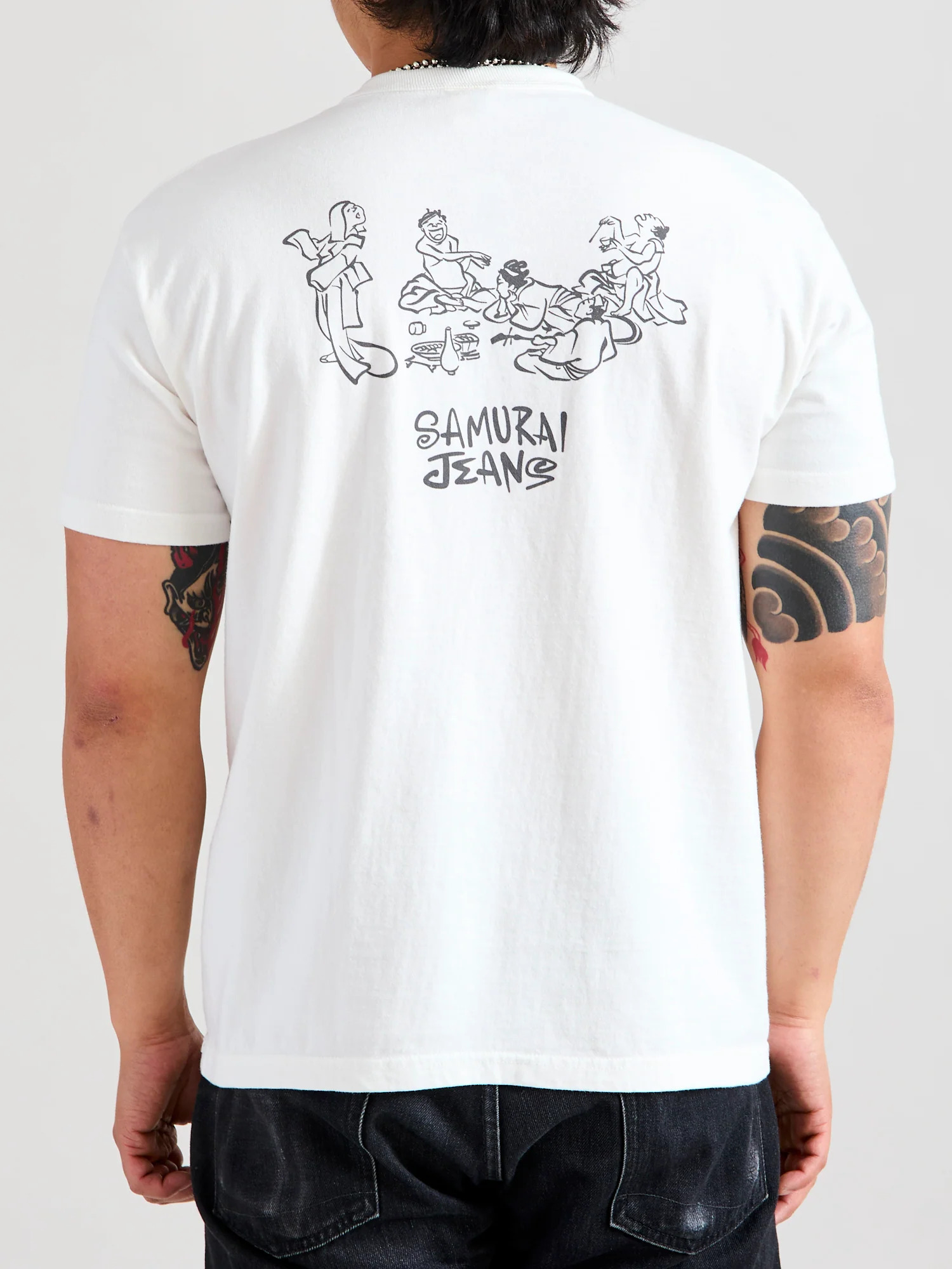 "Drunk" Heavyweight T-Shirt in White - Image 2