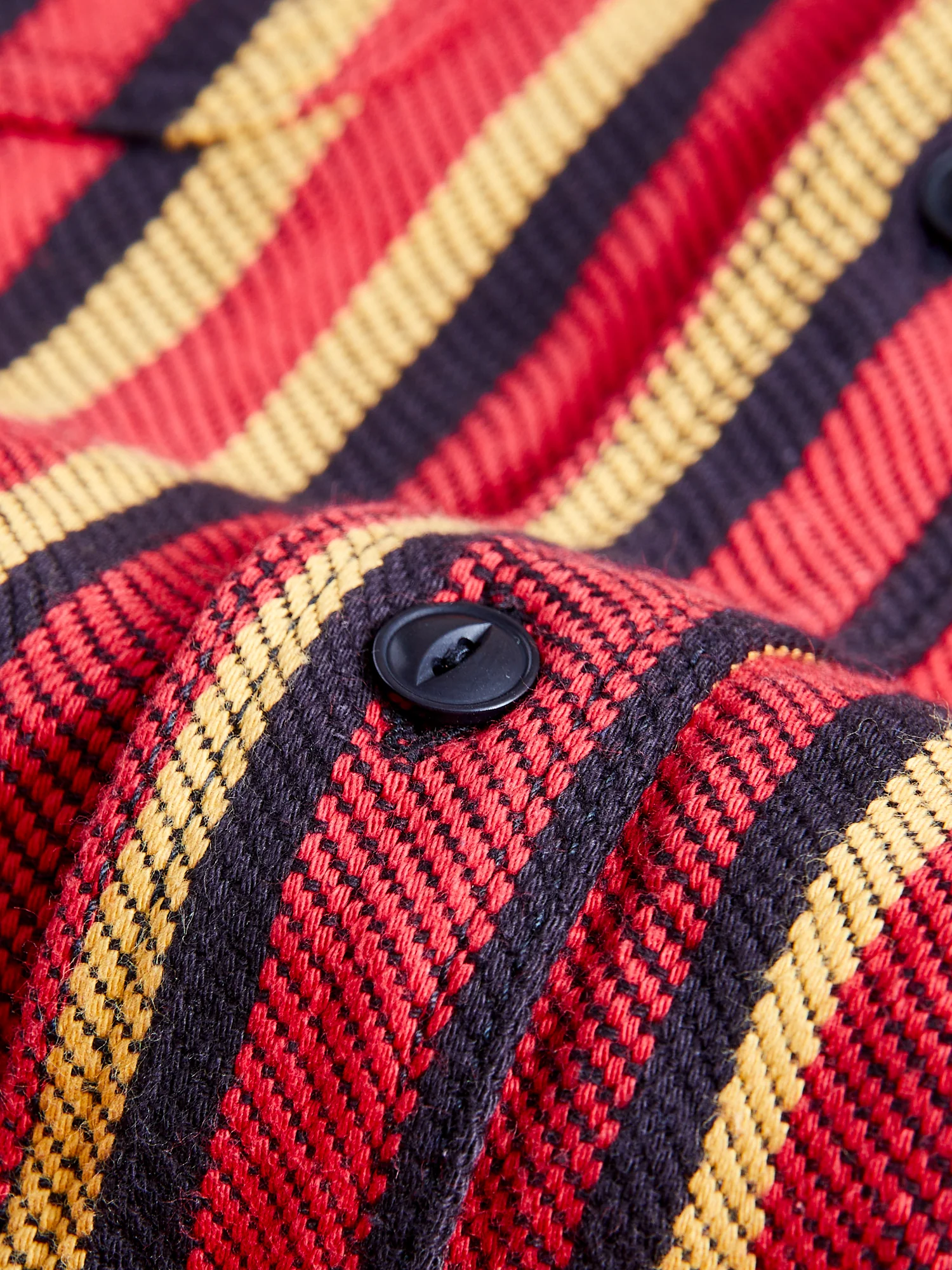 "Drunk Stripe" Flannel Shirt in Red - Image 5