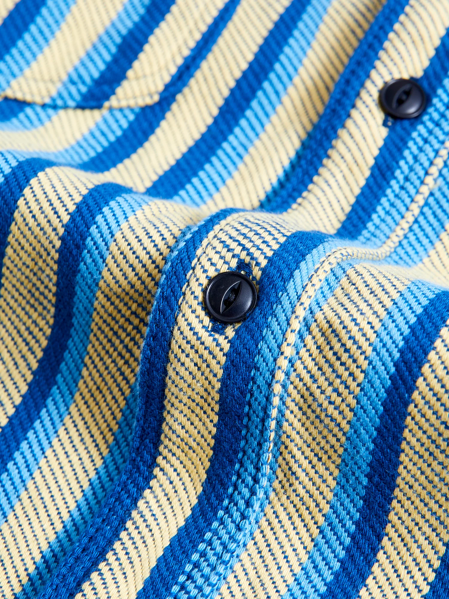 "Drunk Stripe" Flannel Shirt in Yellow - Image 5
