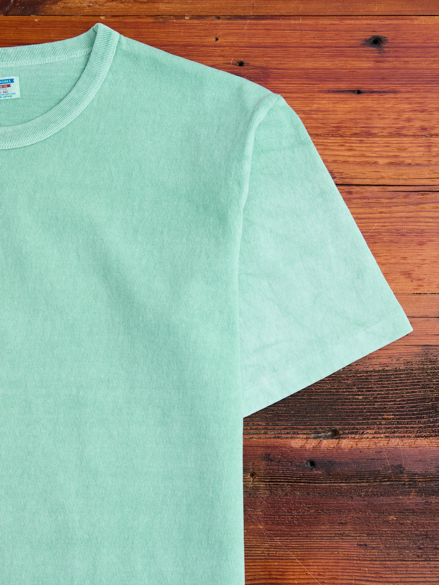Stand Wheeler Pigment-Dyed T-Shirt in Turquoise - Image 4