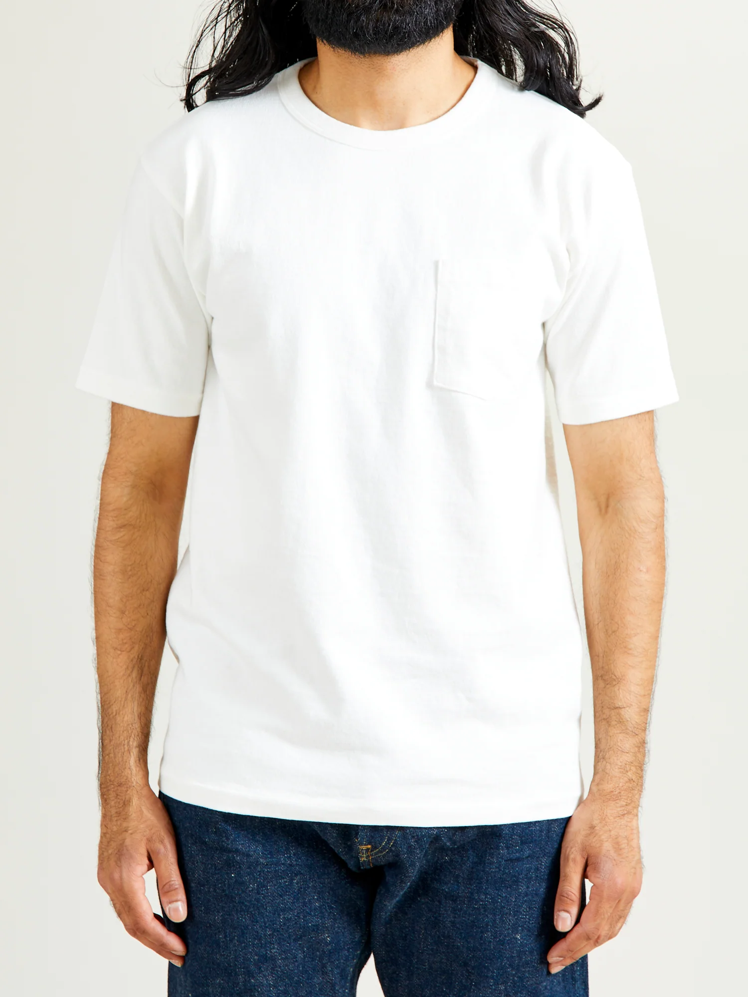 Stand Wheeler Pocket T-Shirt in Off White - Image 2
