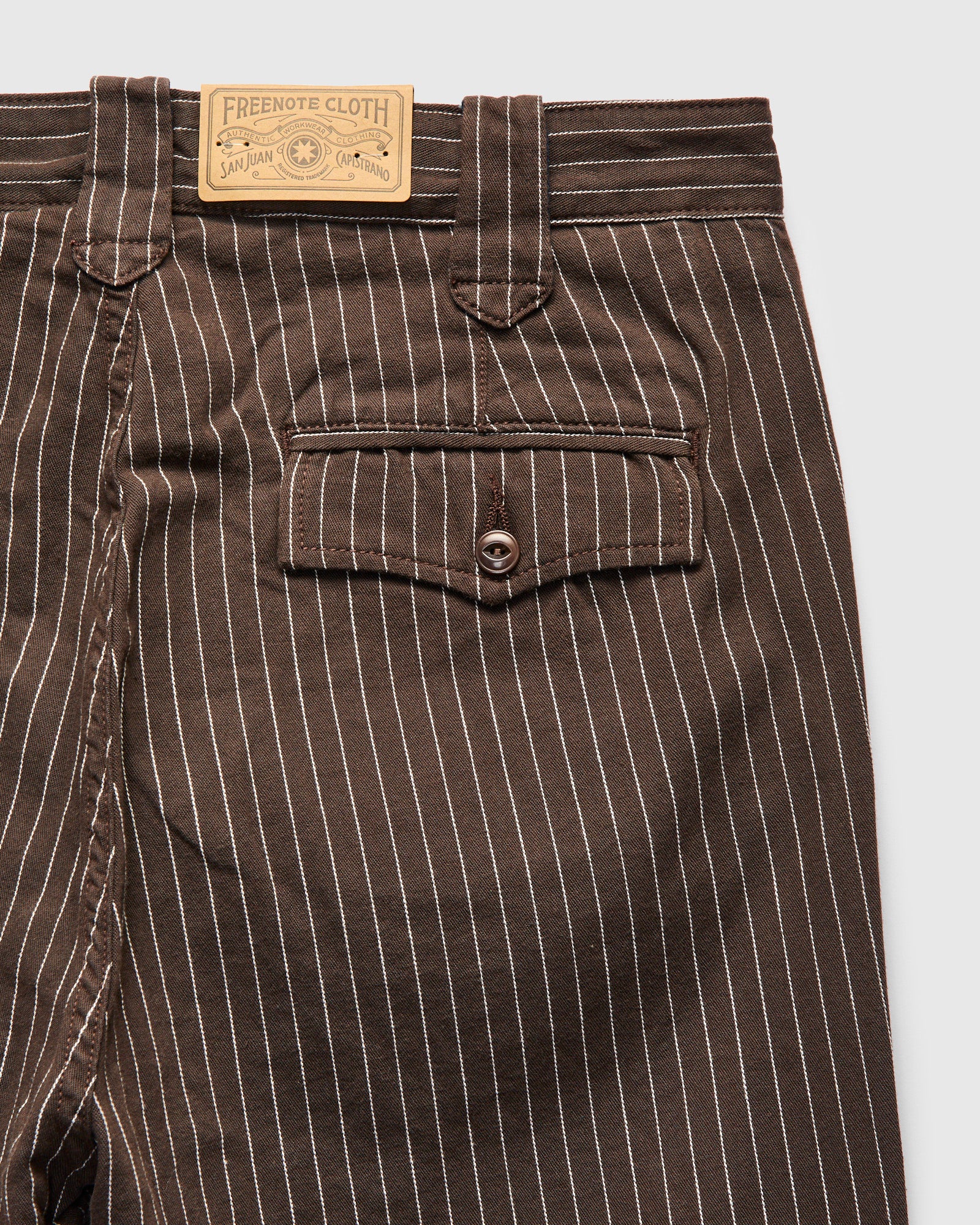 Duster Pant in Brown Stripe - Image 3