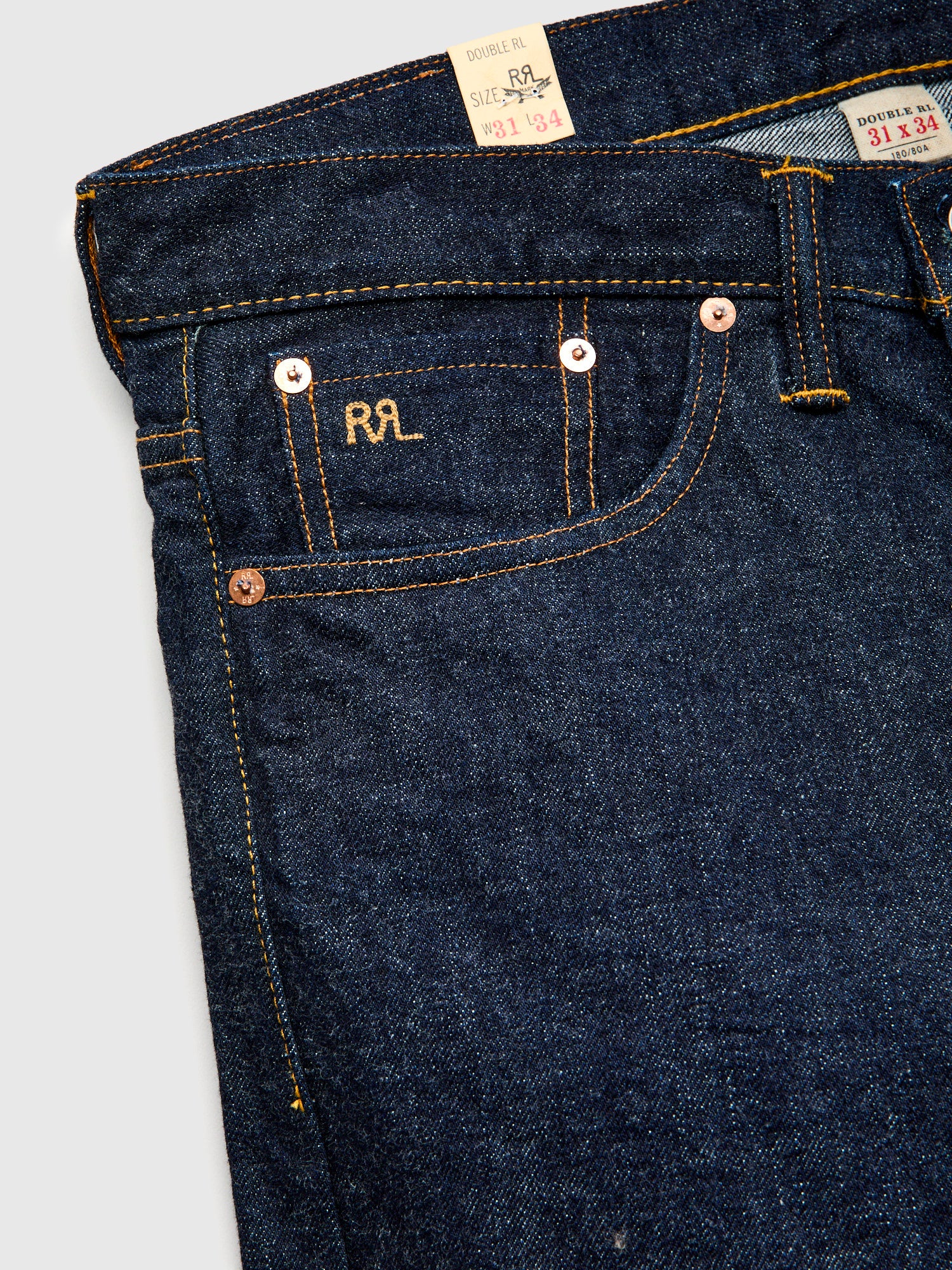 "East-West" 16oz Rinsed Selvedge Denim - Vintage 5-Pocket Full Straight Fit - Image 5