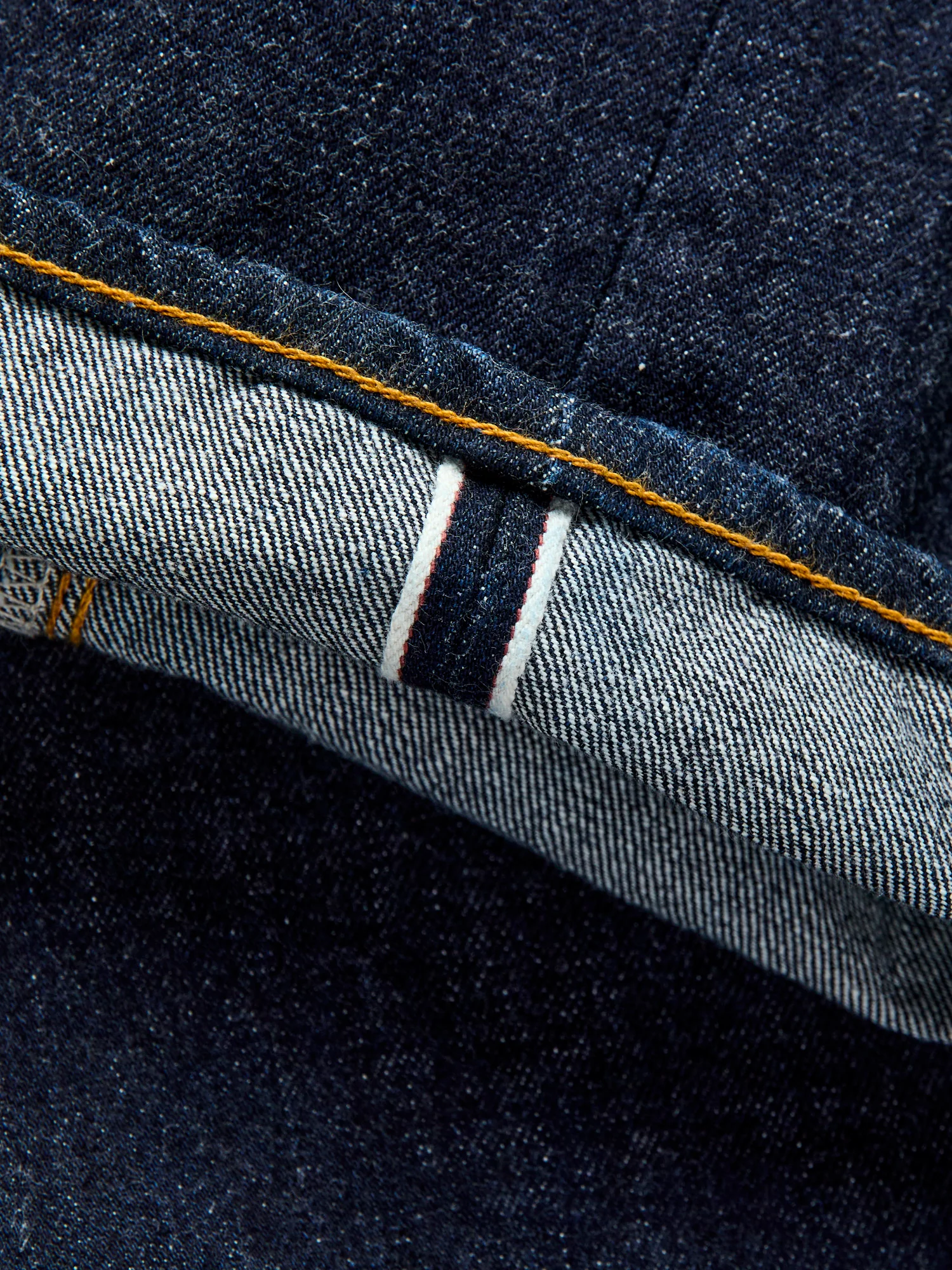 "East-West" 16oz Rinsed Selvedge Denim - Vintage 5-Pocket Full Straight Fit - Image 7