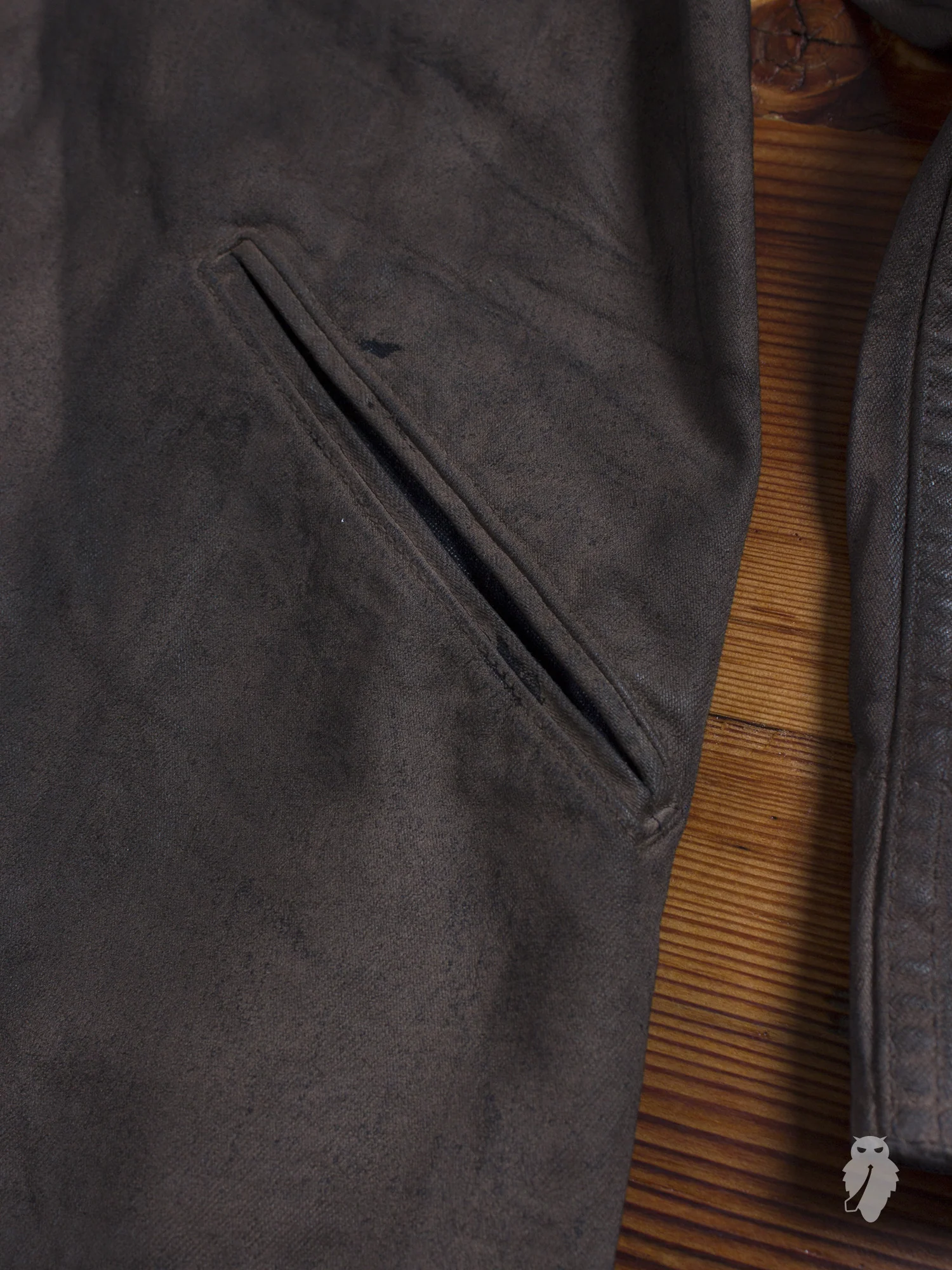 Resin Coated Car Coat in Brown - Image 4
