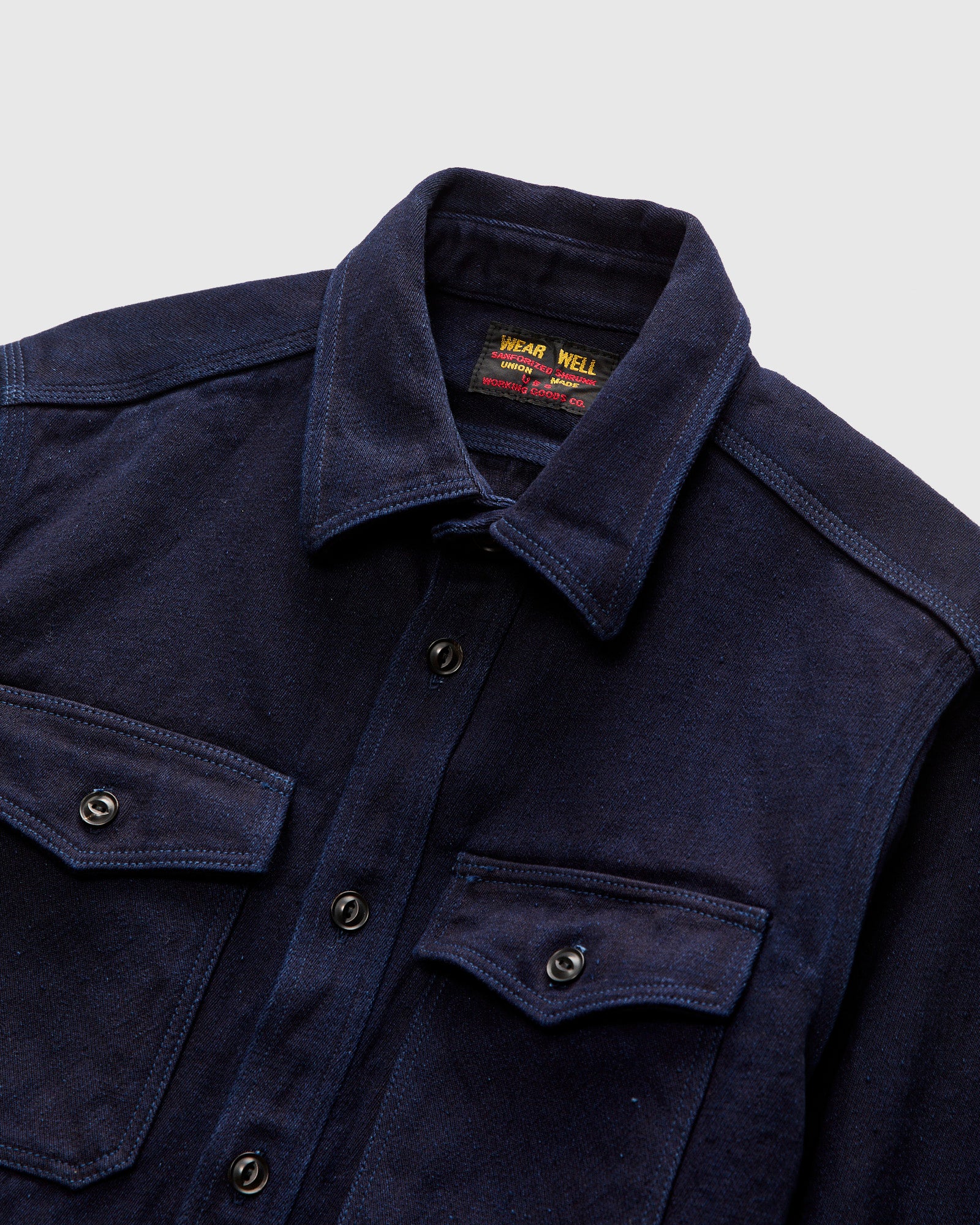 Extra Heavy Tricotine Shirt in Indigo - Image 3