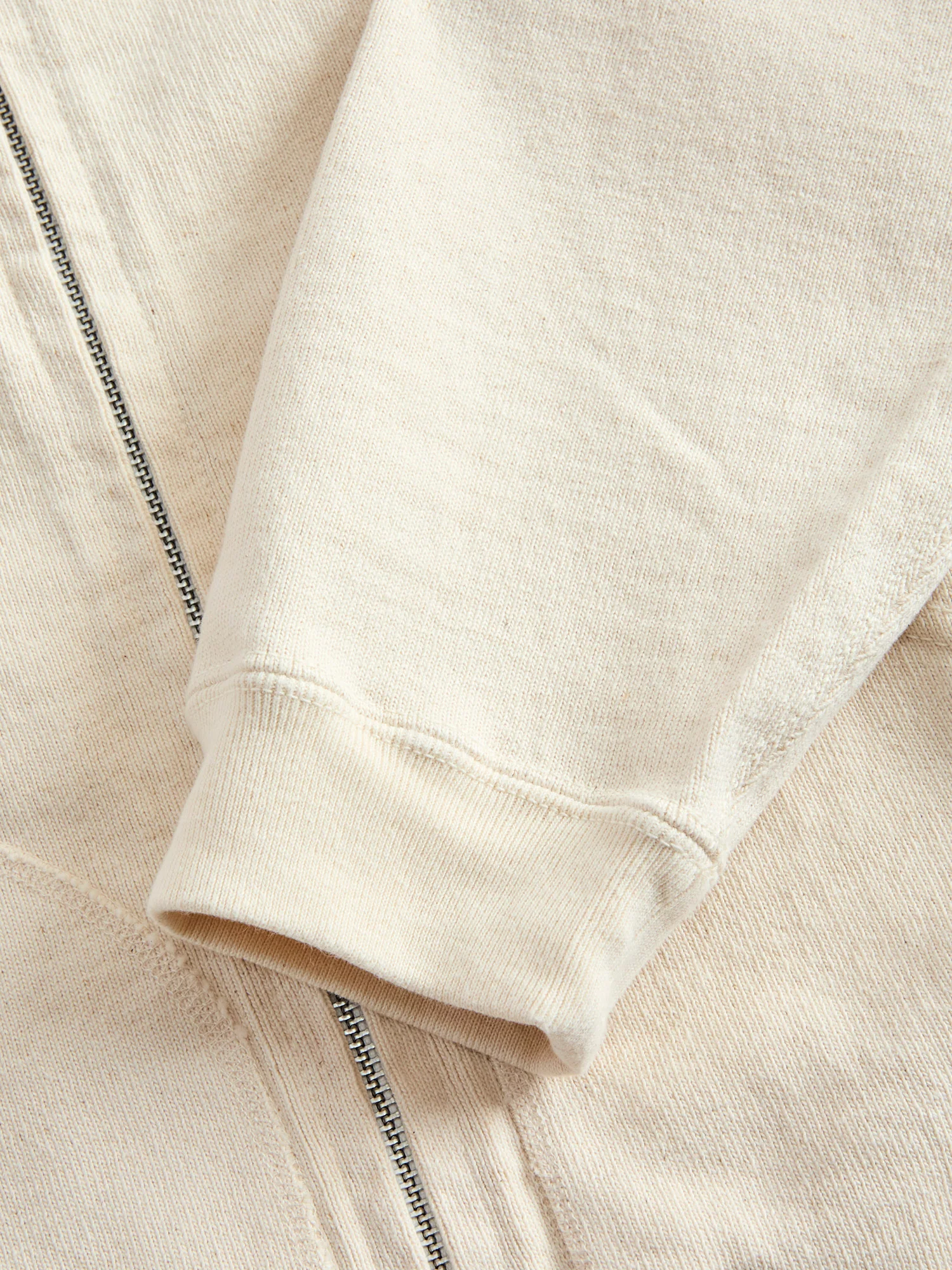 Extra Heavyweight Jersey Zip Hoodie in Natural - Image 7