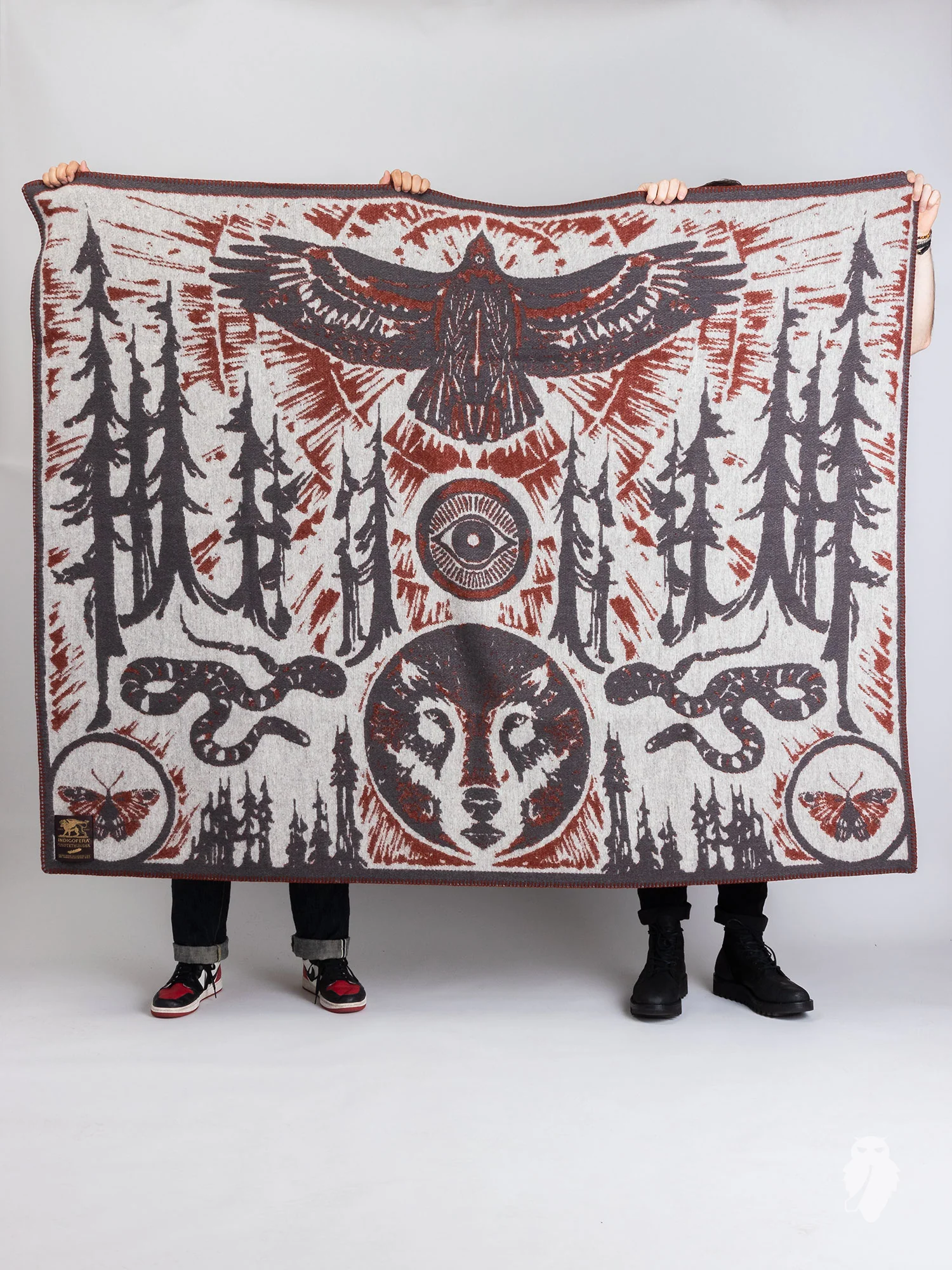 "Eye of the Forest" Norwegian Wool Blanket - Image 2
