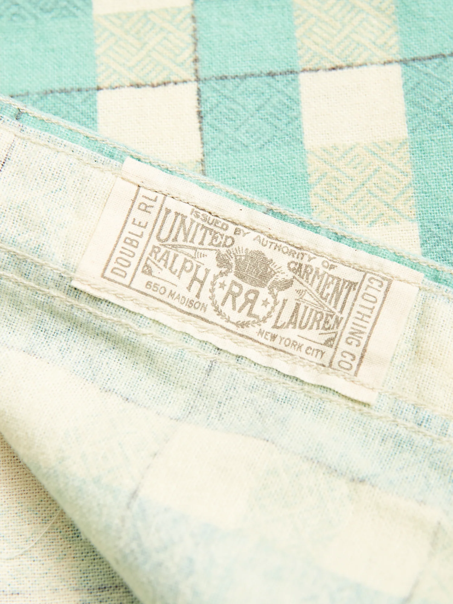 Farrell Workshirt in Green/Cream - Image 8