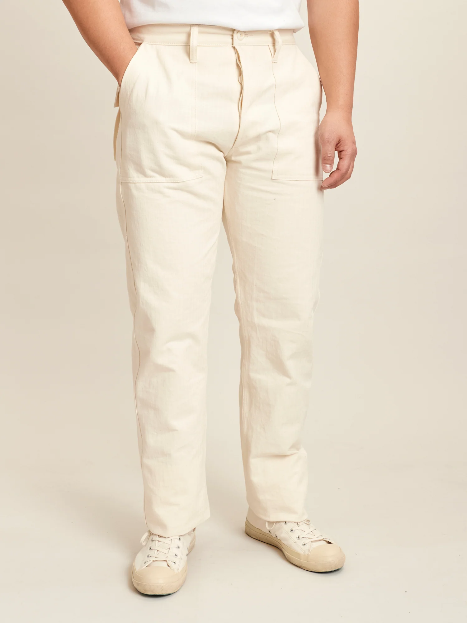 Fatigue Pant in Washed Natural HBT - Image 2