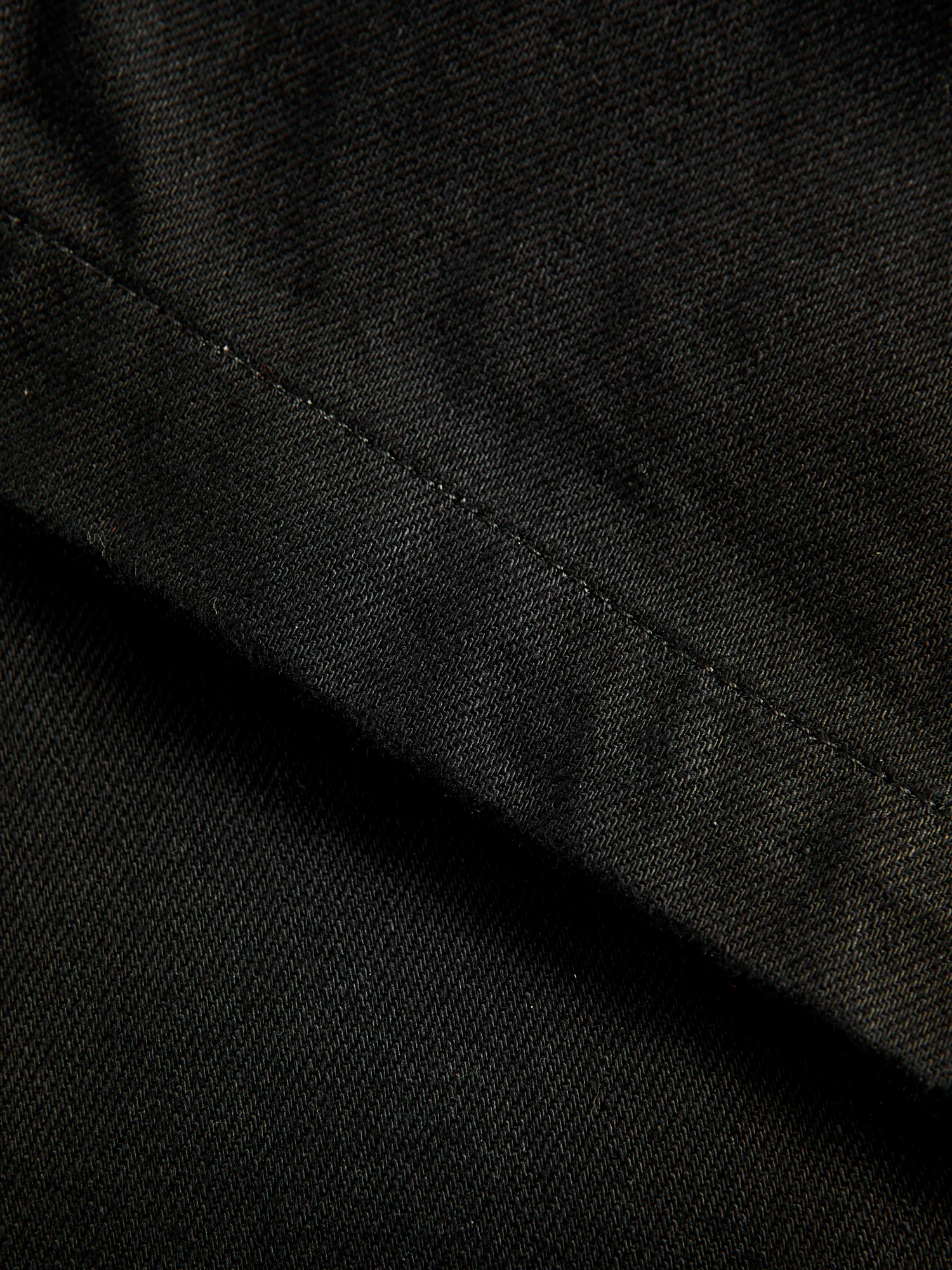 Fatigue Pants in Black Cotton Bull Denim - Image 8