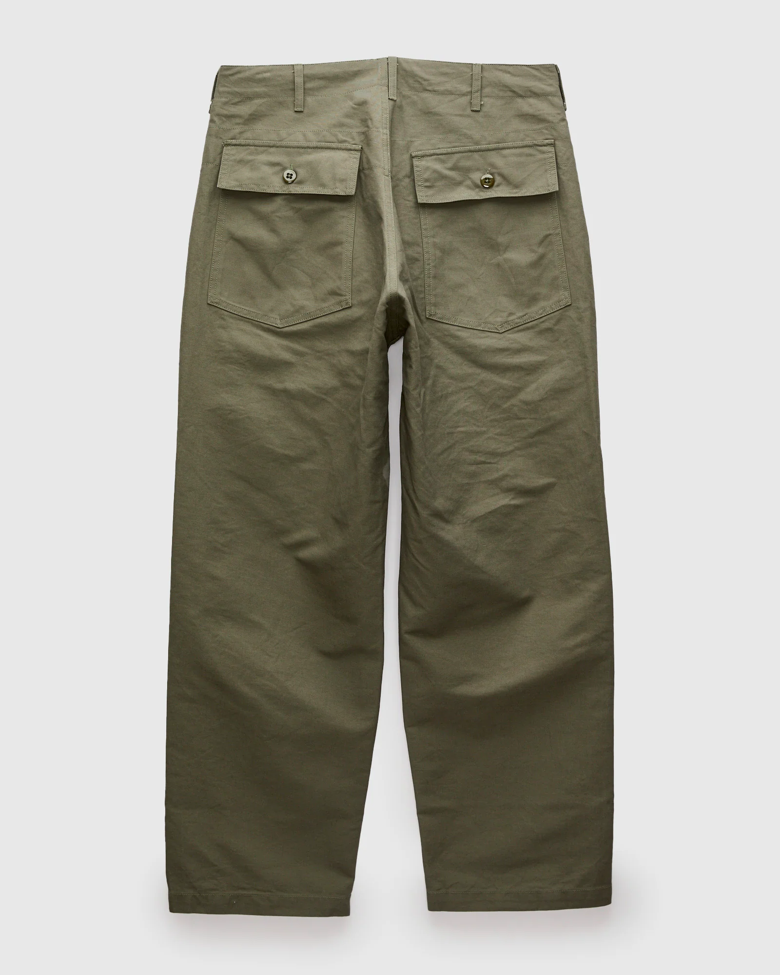Fatigue Pants in Olive Cotton Double Cloth - Image 2