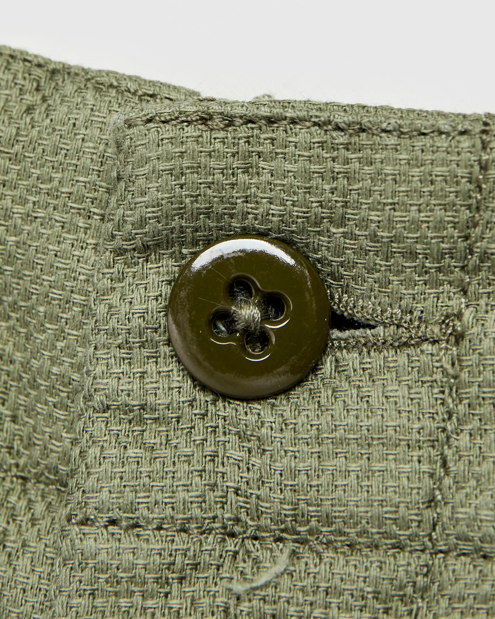 Fatigue Pants in Olive Cotton Linen Java Cloth - Image 6