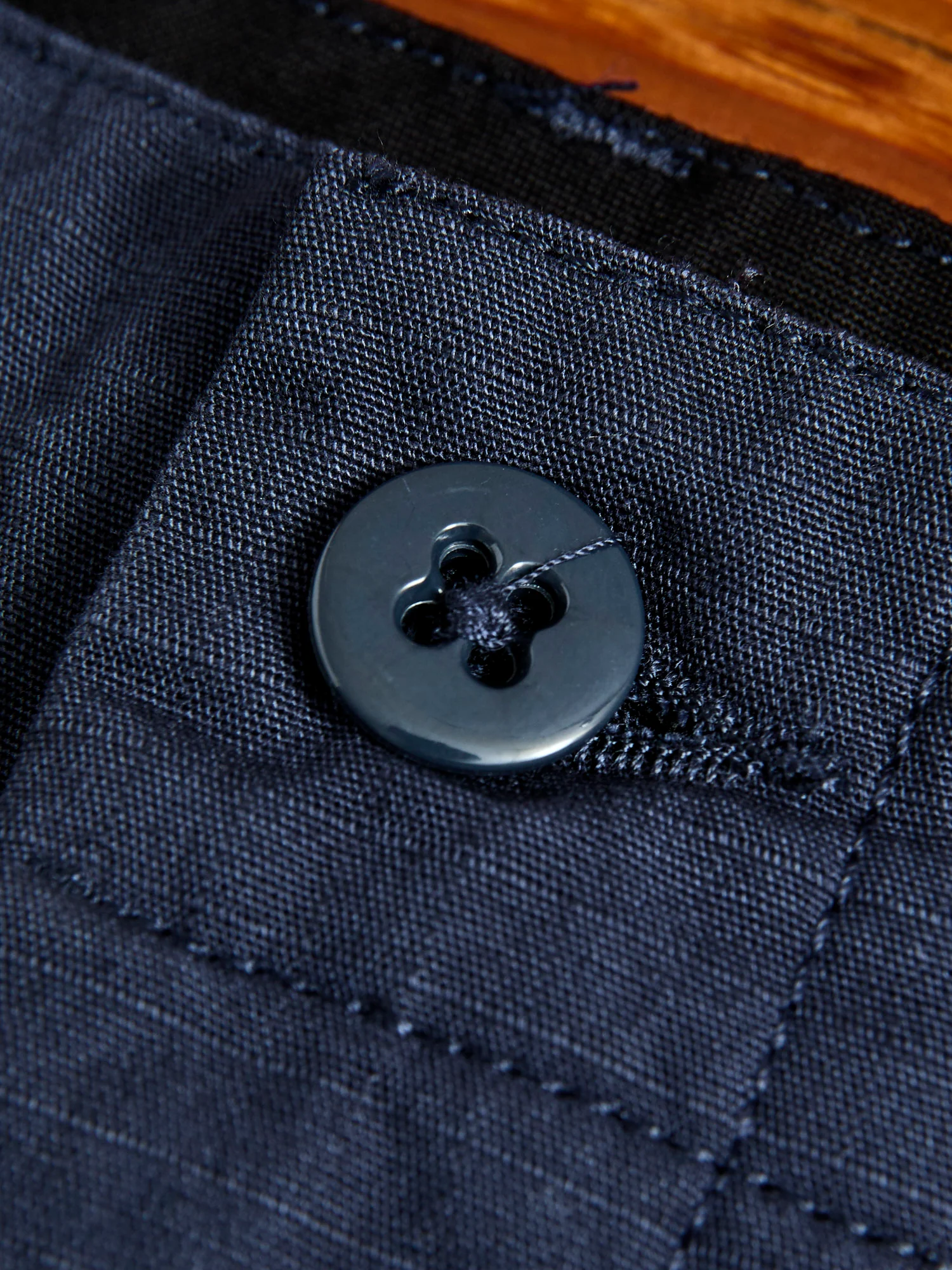 Fatigue Shorts in Navy Cotton Ripstop - Image 4