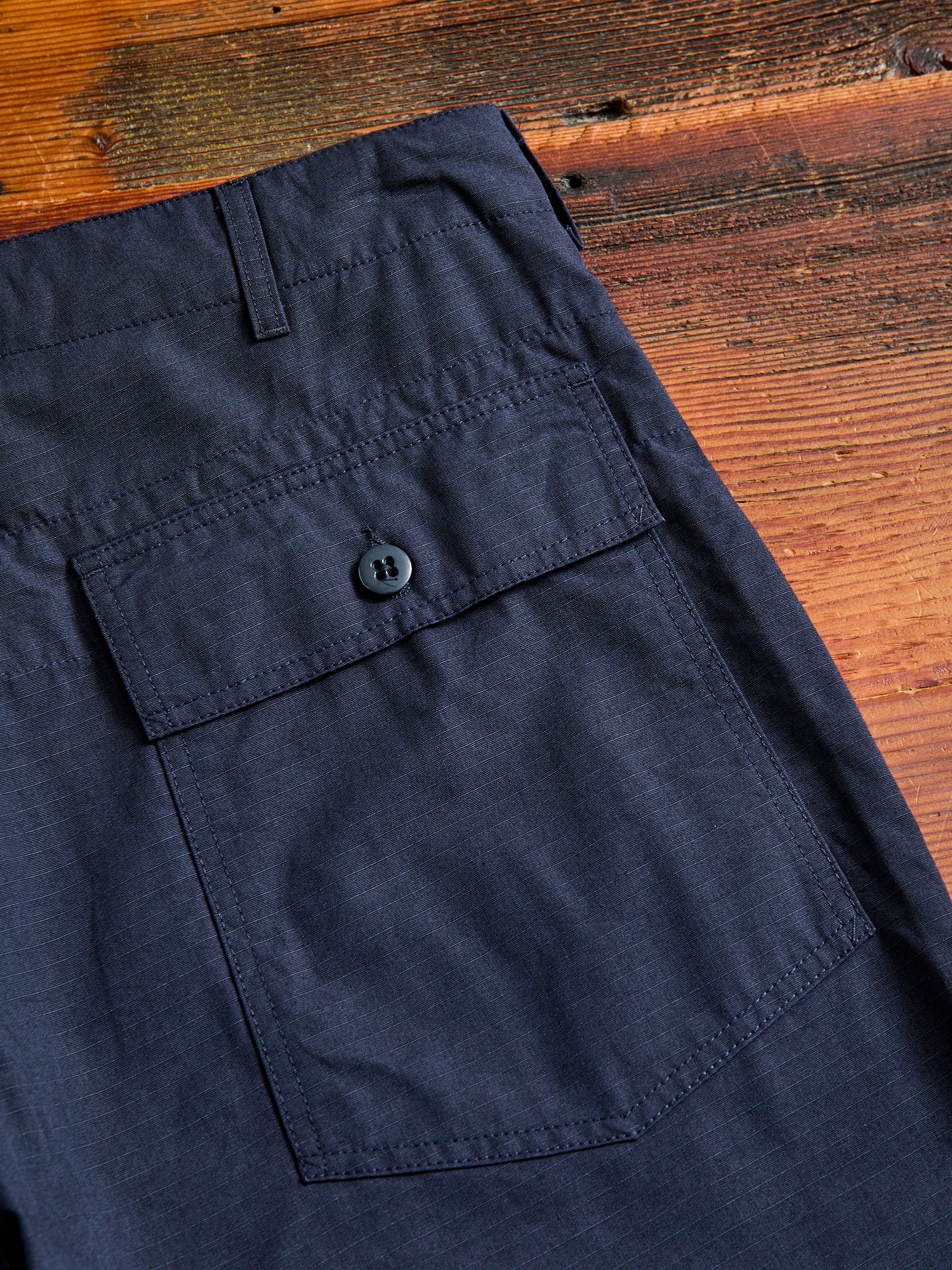 Fatigue Shorts in Navy Cotton Ripstop - Image 8
