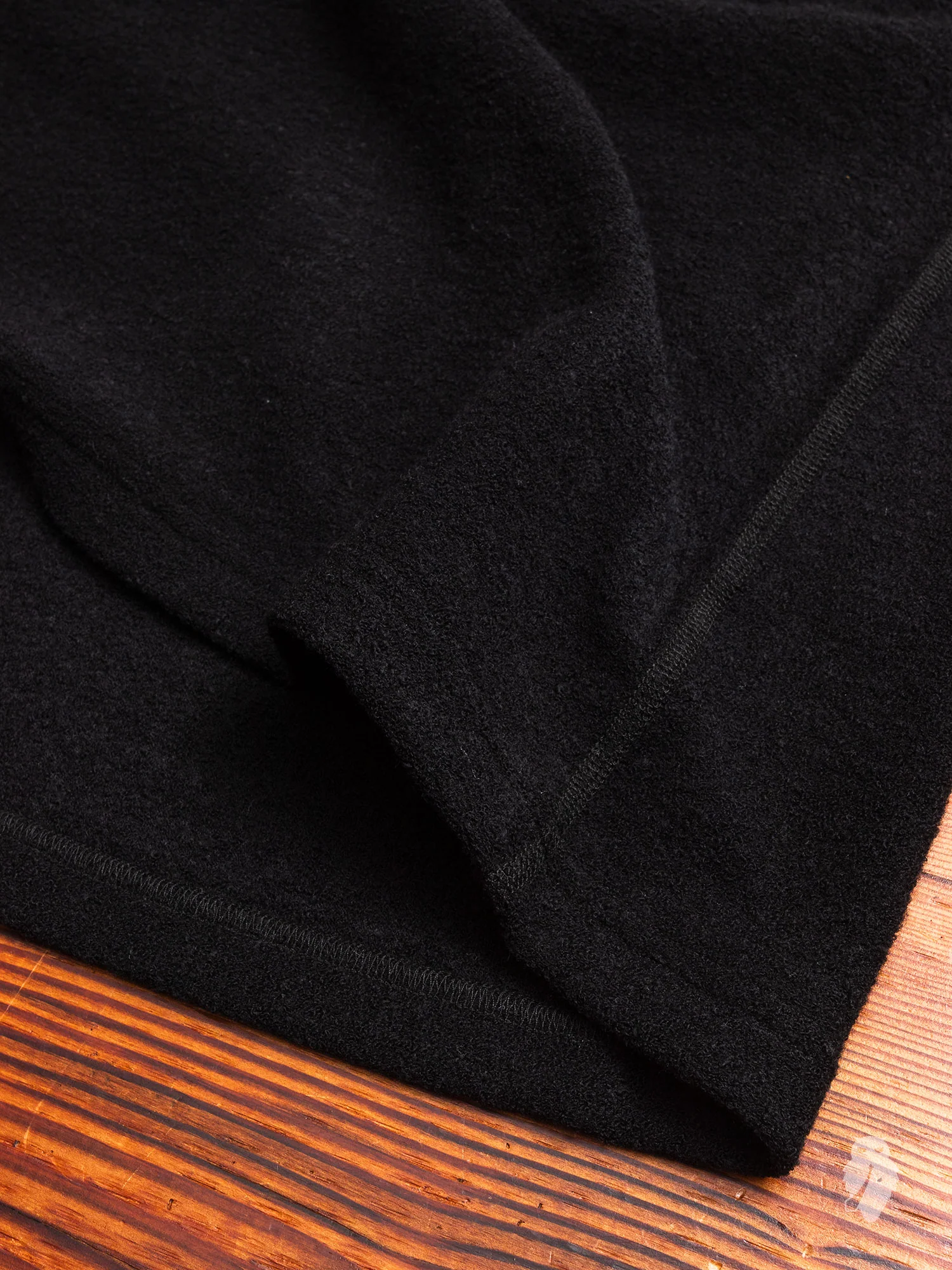 Felted Wool Crewneck Sweater in Black - Image 5