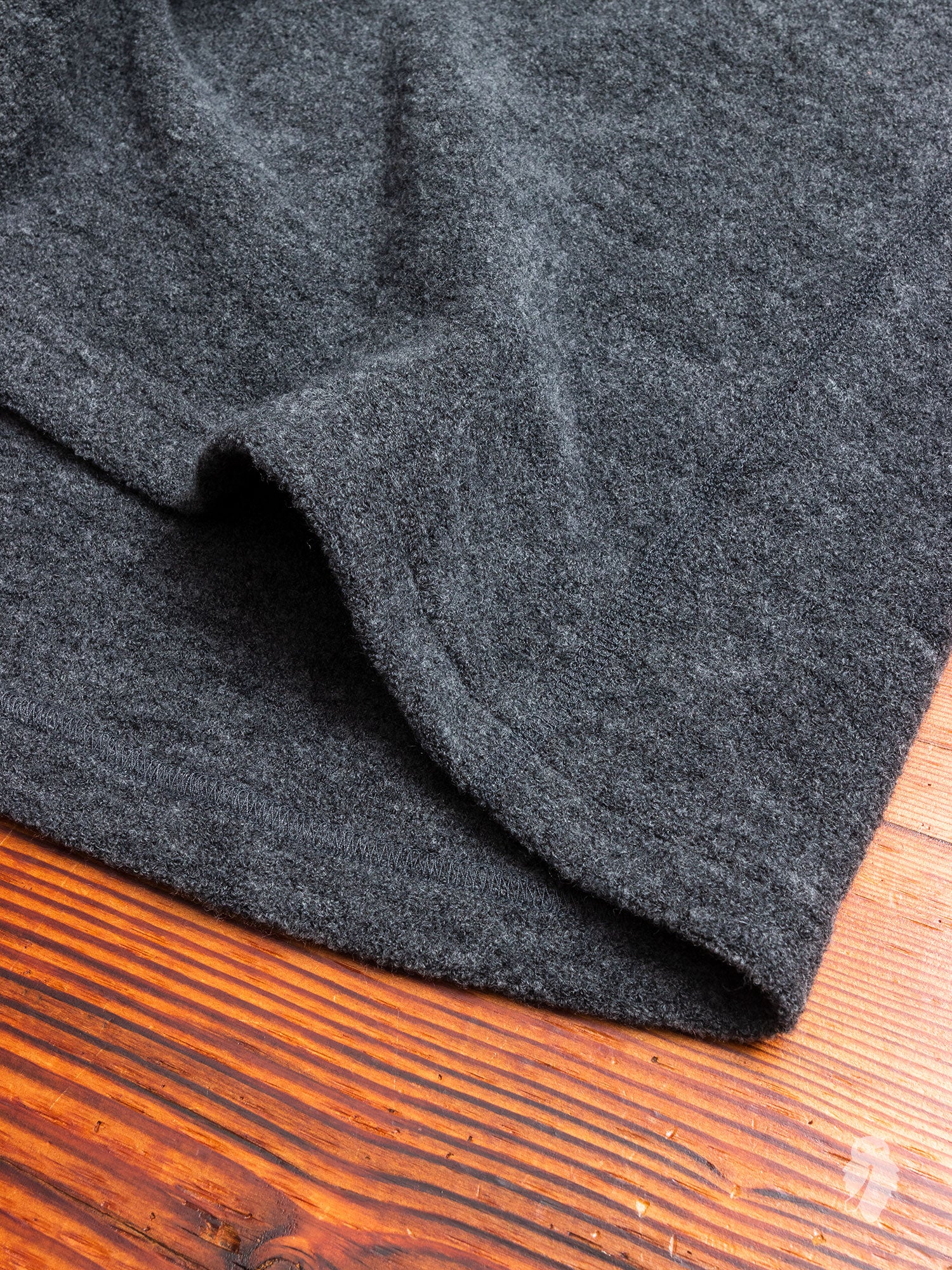 Felted Wool Crewneck Sweater in Heather Grey - Image 5