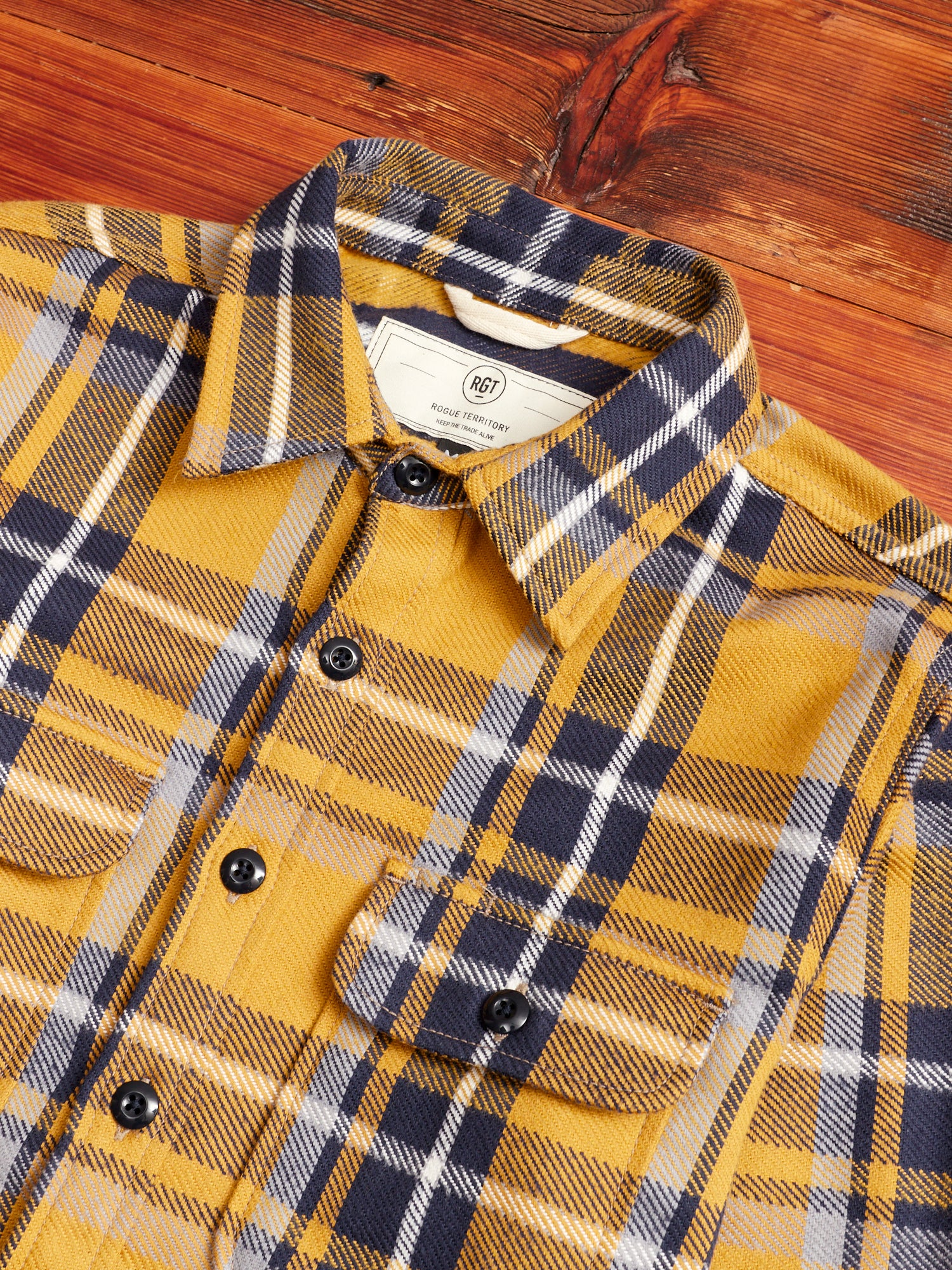 "Field Shirt" in Gold Plaid - Image 2