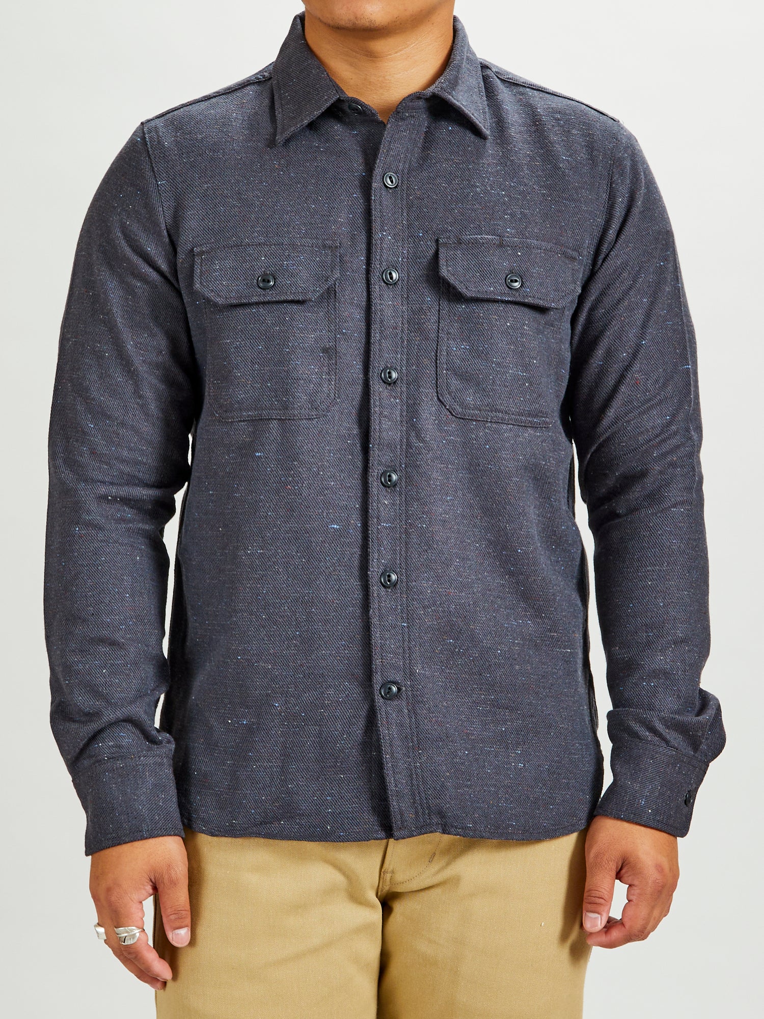 "Field Shirt" in Grey Rainbow Nep - Image 2