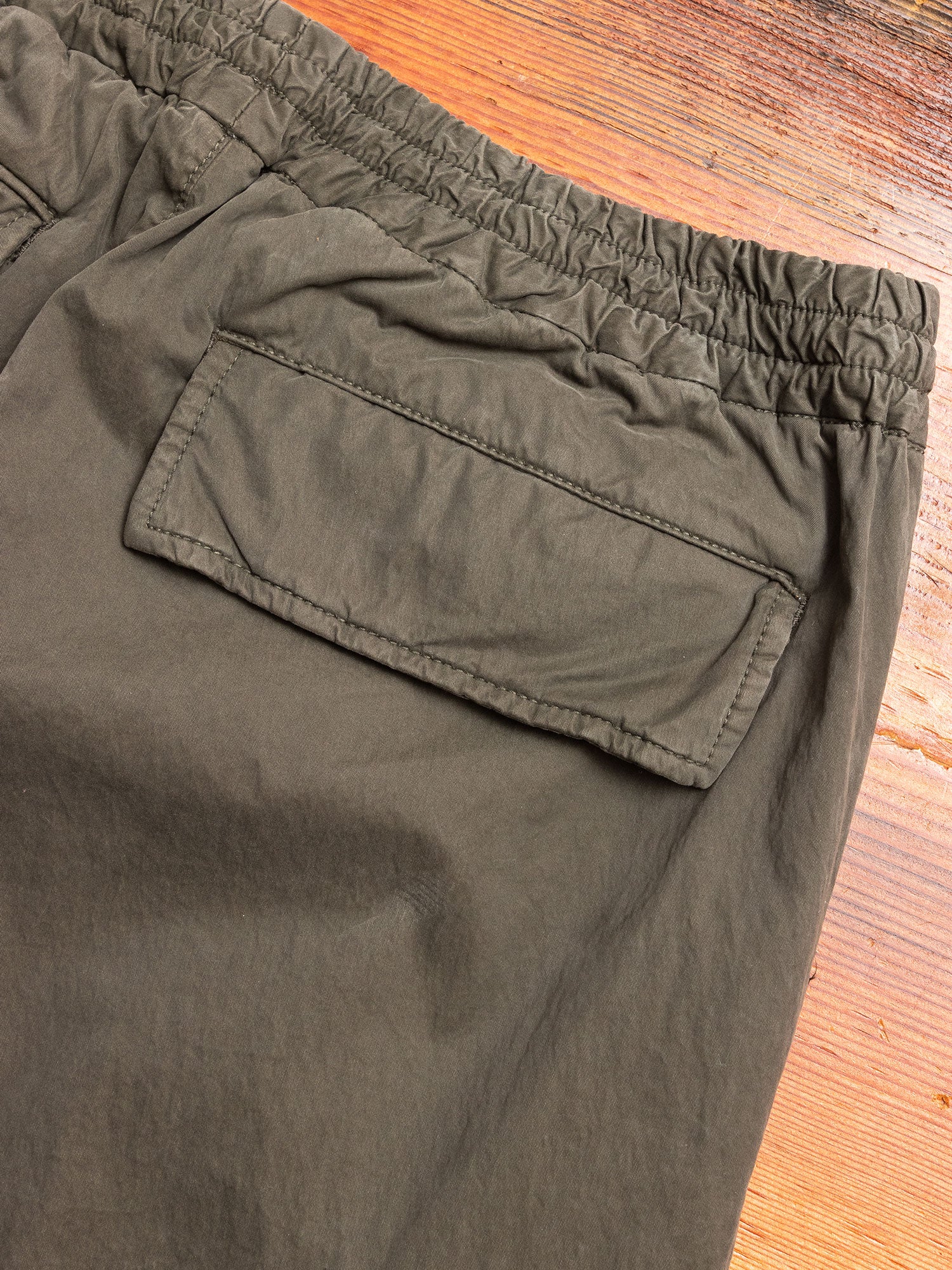 Garment Dyed Cargo Trousers in Army Green - Image 10