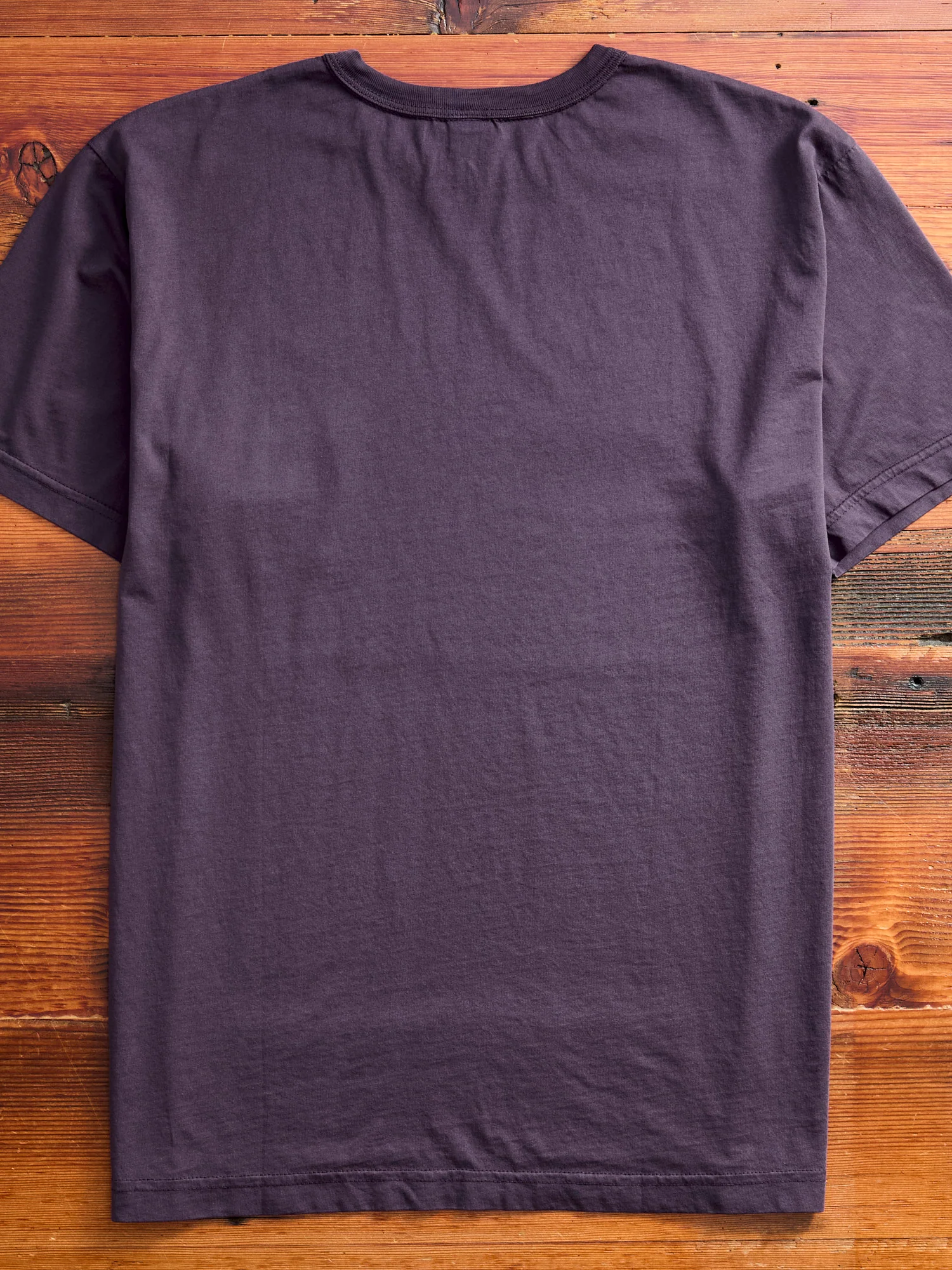 Garment Dyed Pocket T-Shirt in Plum - Image 7