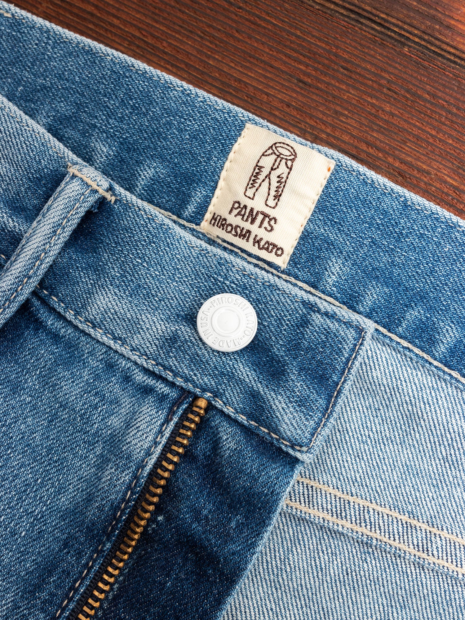 "Geddy" 14oz Washed Indigo Stretch Selvedge Denim - Scissors Slim Tapered - Image 7