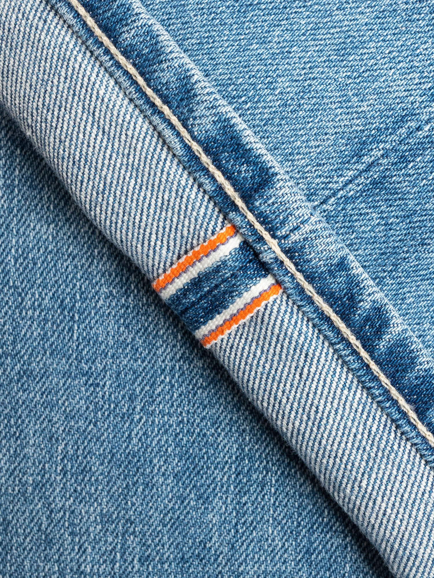 "Geddy" 14oz Washed Indigo Stretch Selvedge Denim - Scissors Slim Tapered - Image 9