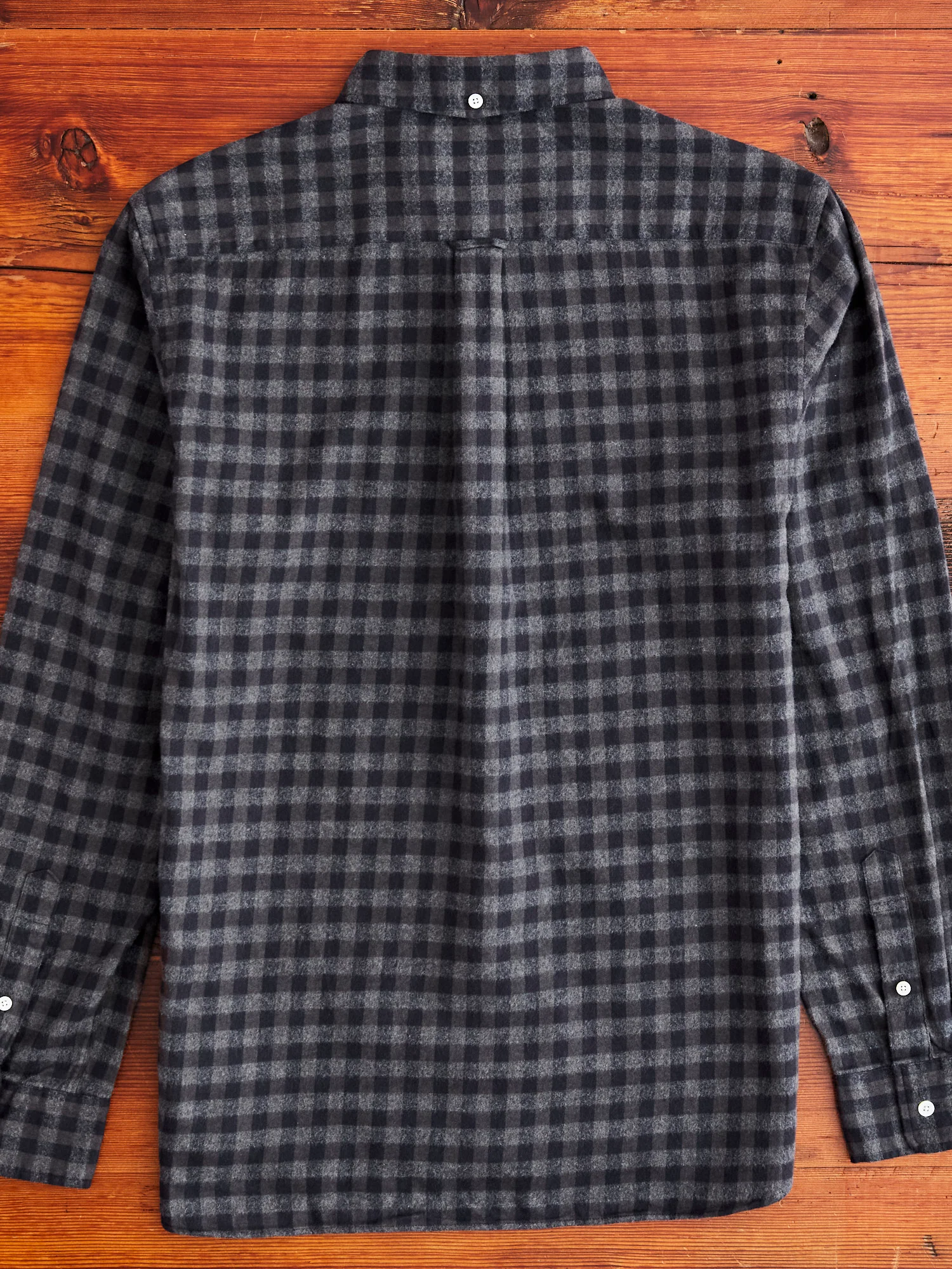 Gingham Check Button-Down Shirt in Grey - Image 10