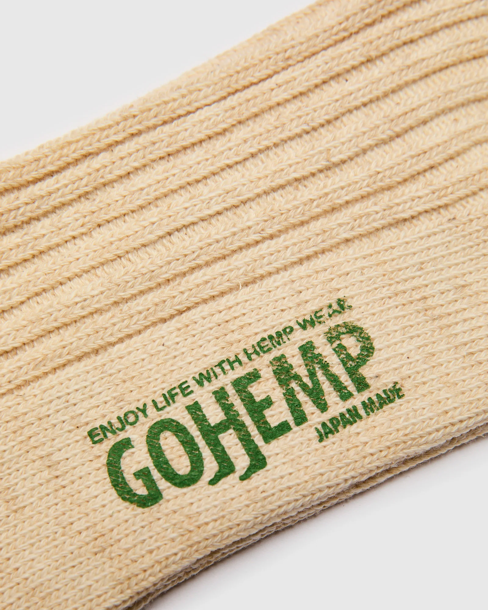 "Go Hemp" Organic Cotton Crew Sock in Oatmeal - Image 3