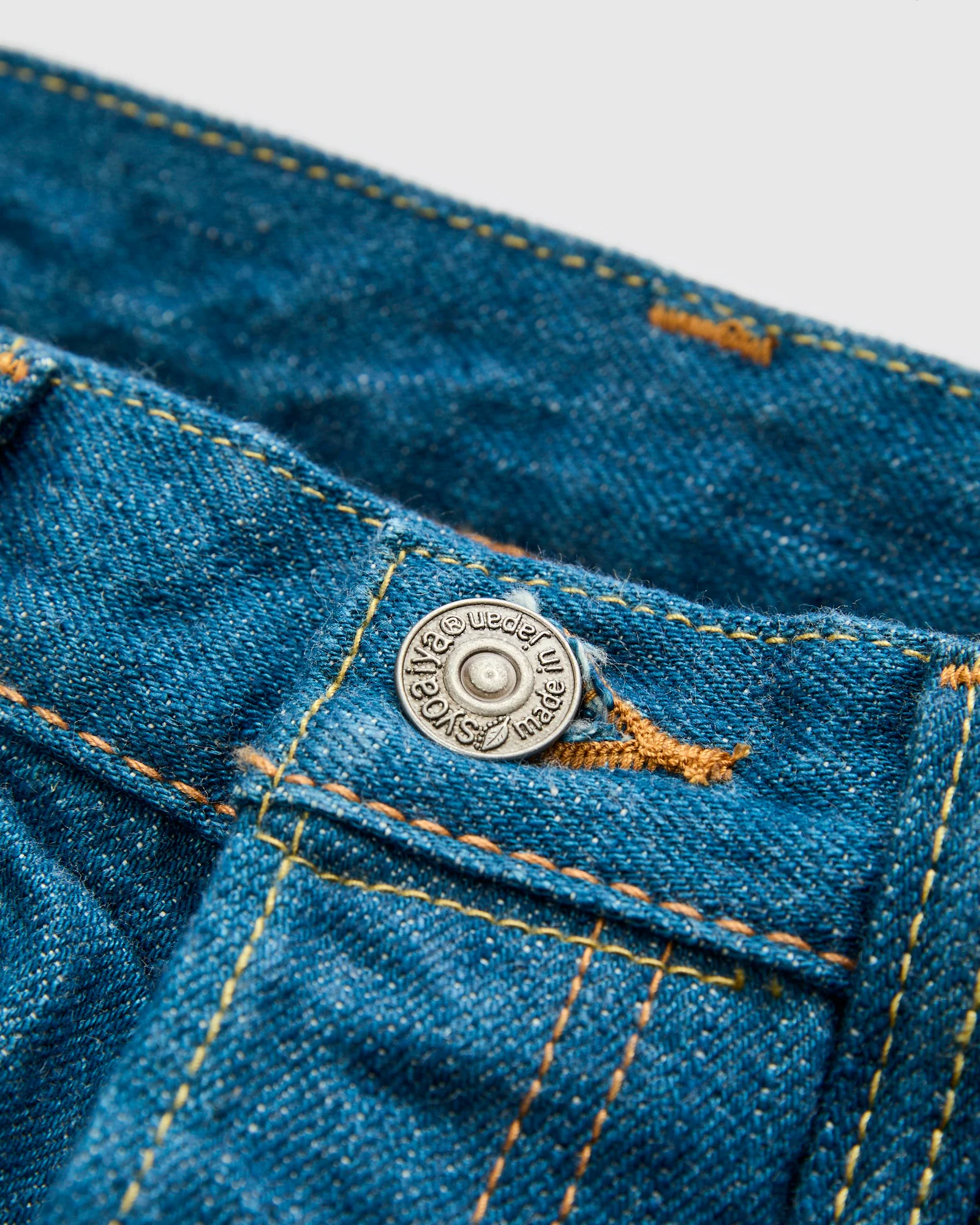 GRE-003 14oz Rinsed Selvedge Denim - Regular Straight Fit - Image 6