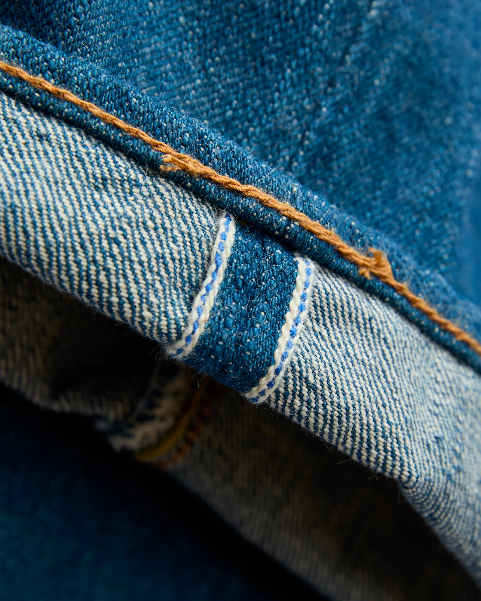 GRE-003 14oz Rinsed Selvedge Denim - Regular Straight Fit - Image 8