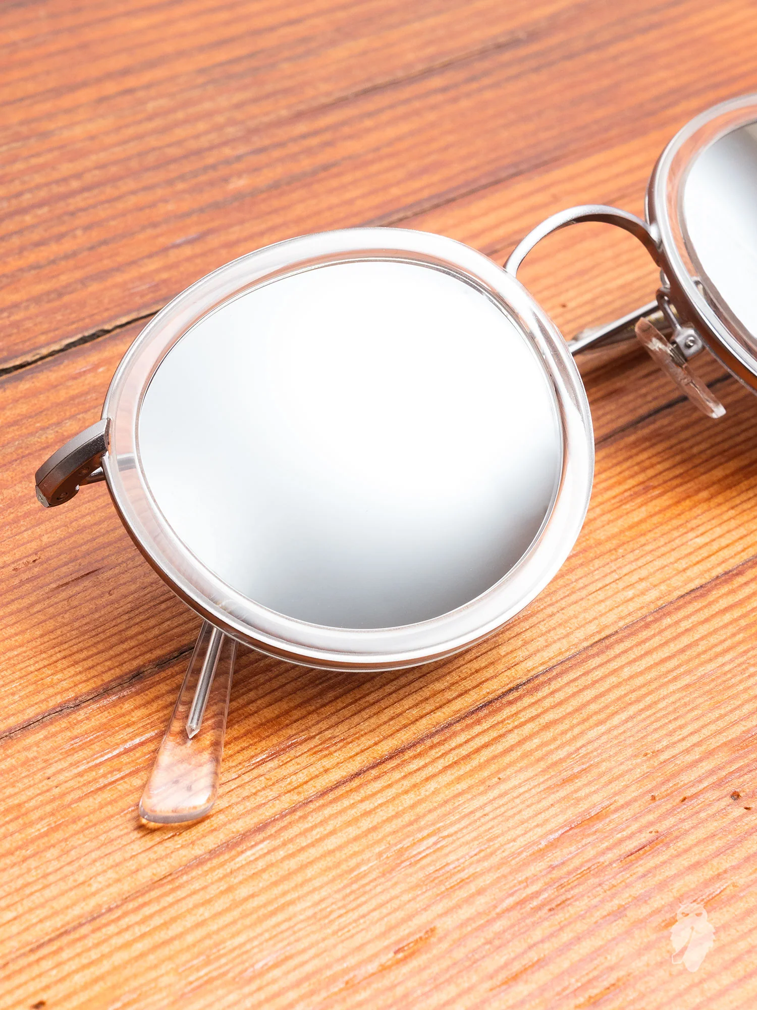 "Drum" Sunglasses in Clear Titanium - Image 2