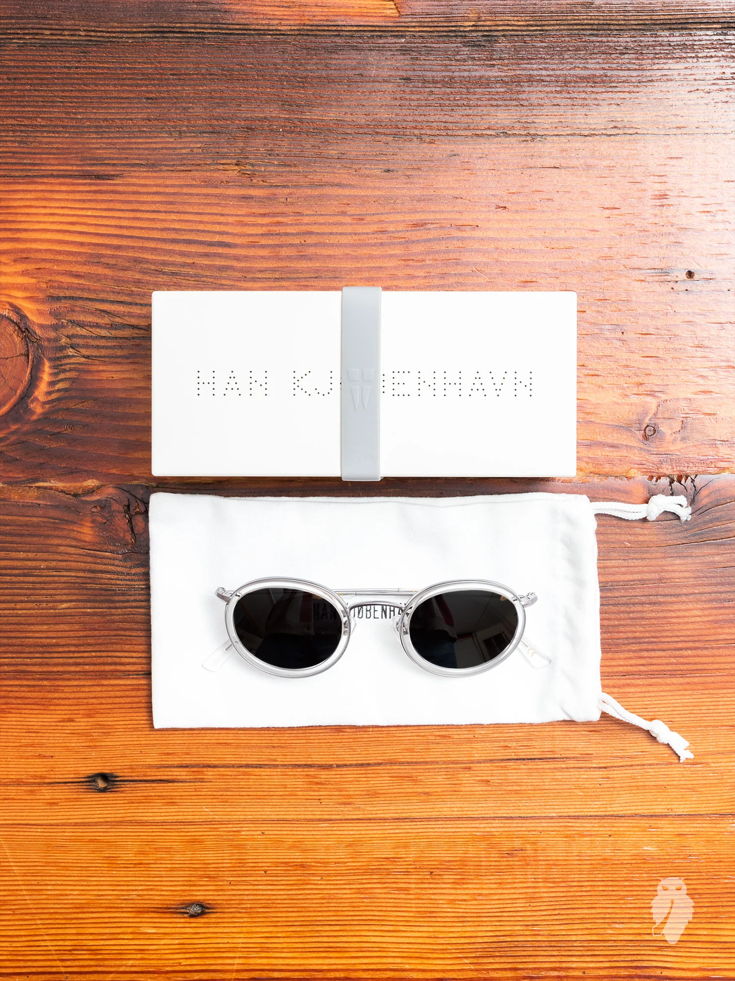 "Drum" Sunglasses in Clear Titanium - Image 4