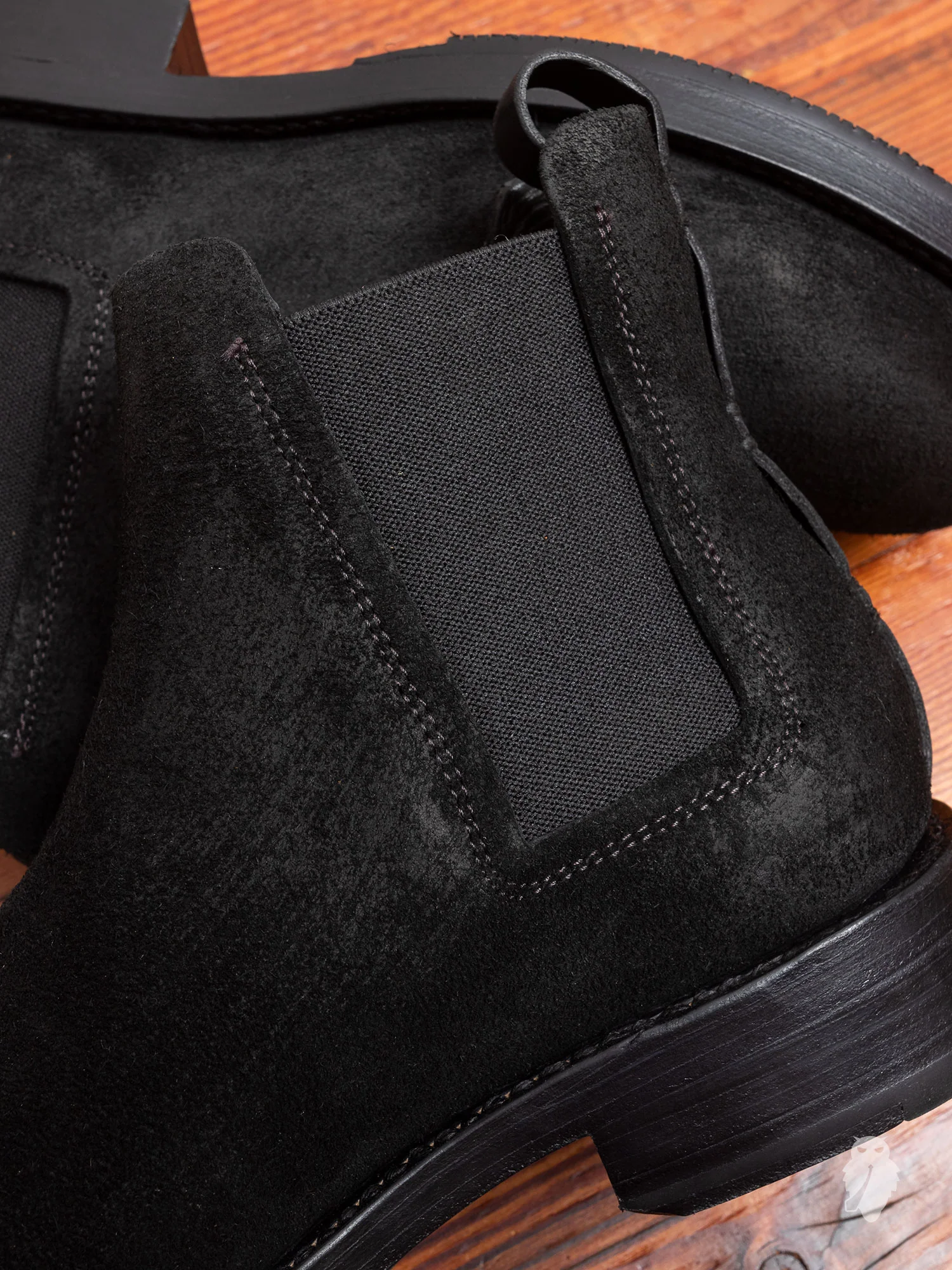 Hand Sewn Chelsea Boot in Black Suede - Image 4