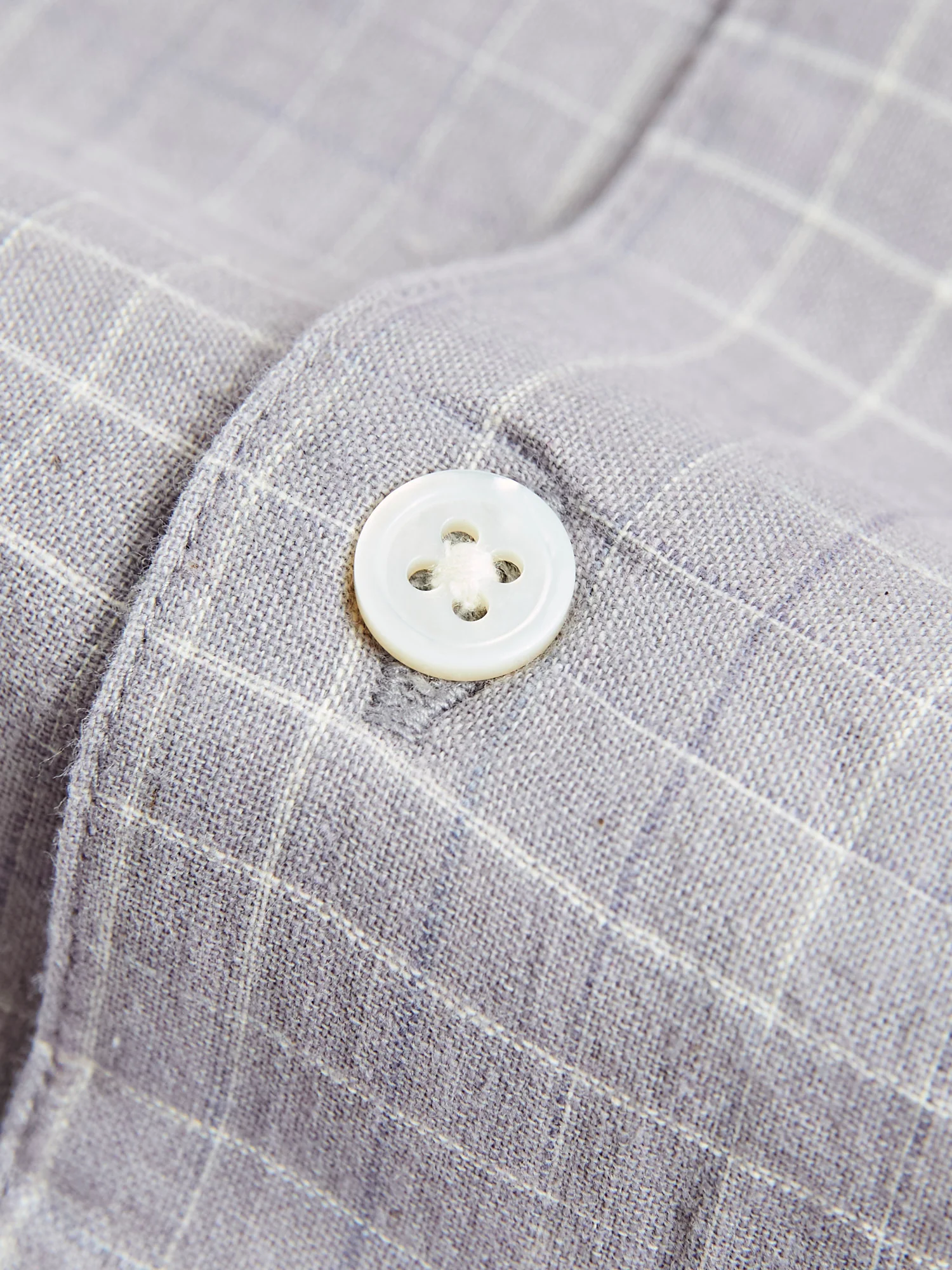Handloom Loop Collar Shirt in Graphite Crosshatch - Image 5