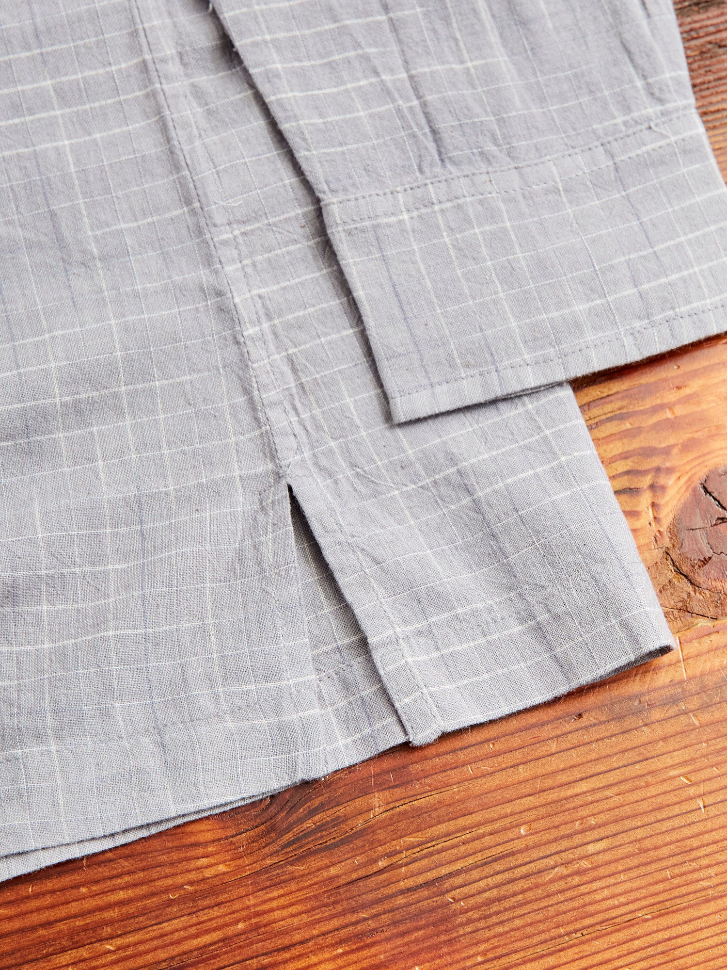 Handloom Loop Collar Shirt in Graphite Crosshatch - Image 6