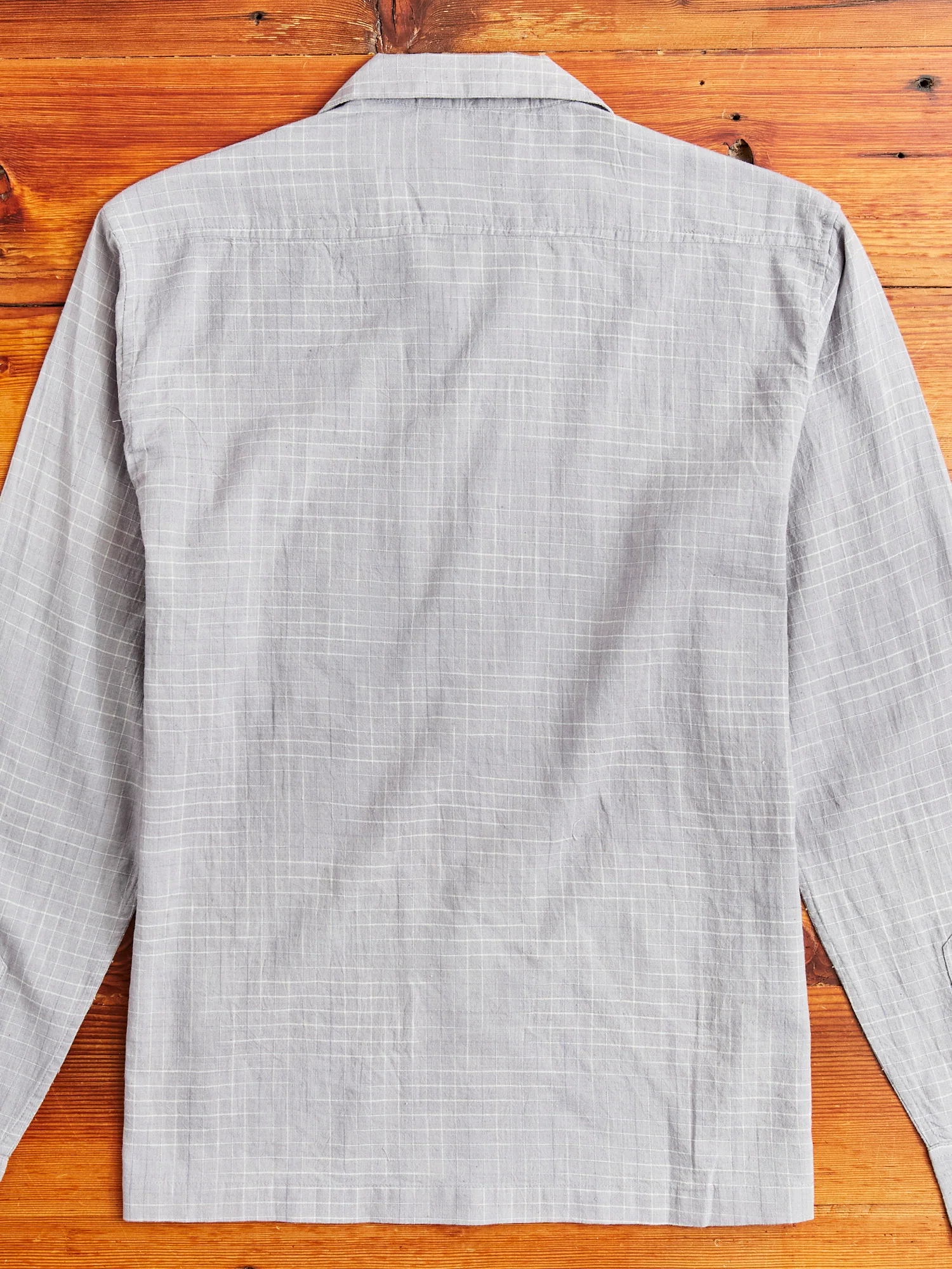 Handloom Loop Collar Shirt in Graphite Crosshatch - Image 7