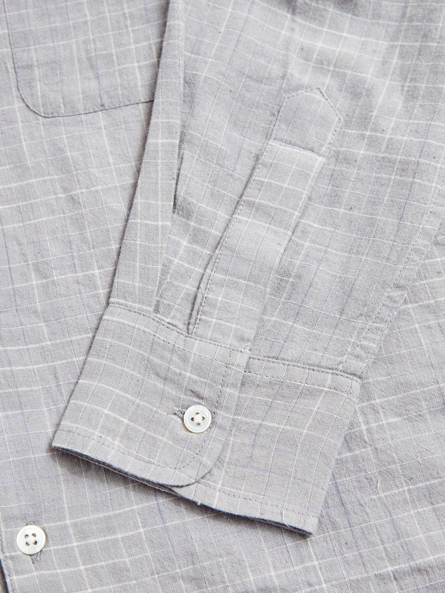 Handloom Loop Collar Shirt in Graphite Crosshatch - Image 8