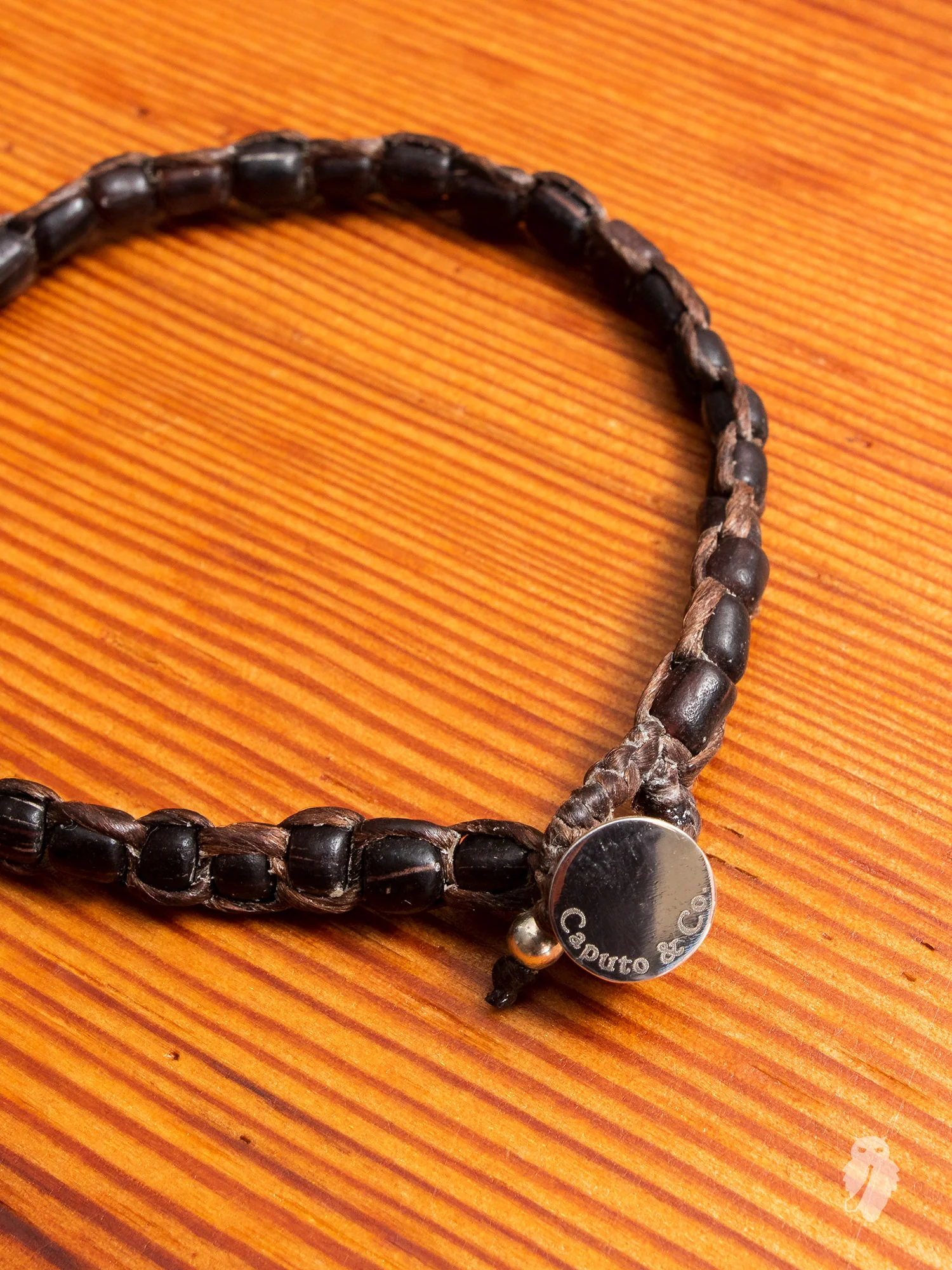 Handwoven Recycled Glass Beads in Brown - Image 2