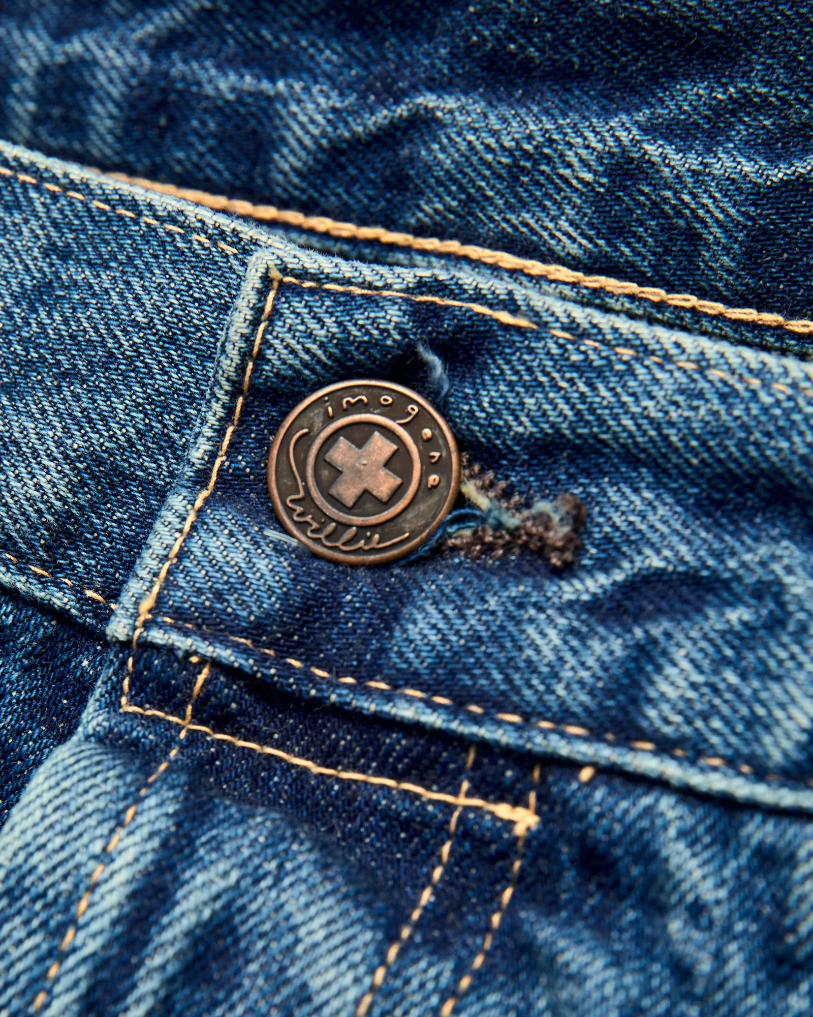 "Hank Freemont" 14oz Washed Selvedge Denim - Relaxed Straight Fit - Image 6