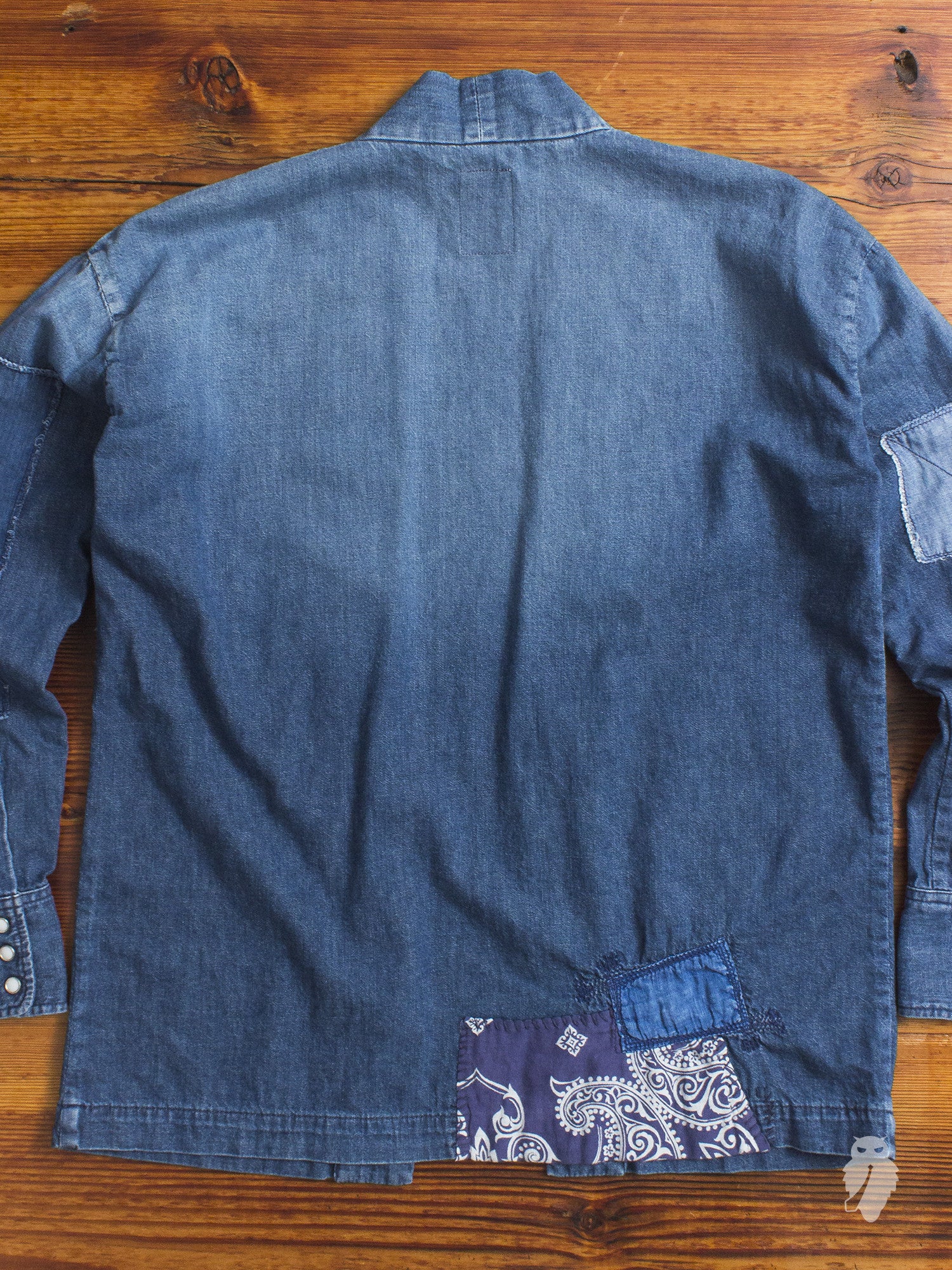 Haori Western Denim Shirt in Natural Indigo Remake - Image 8