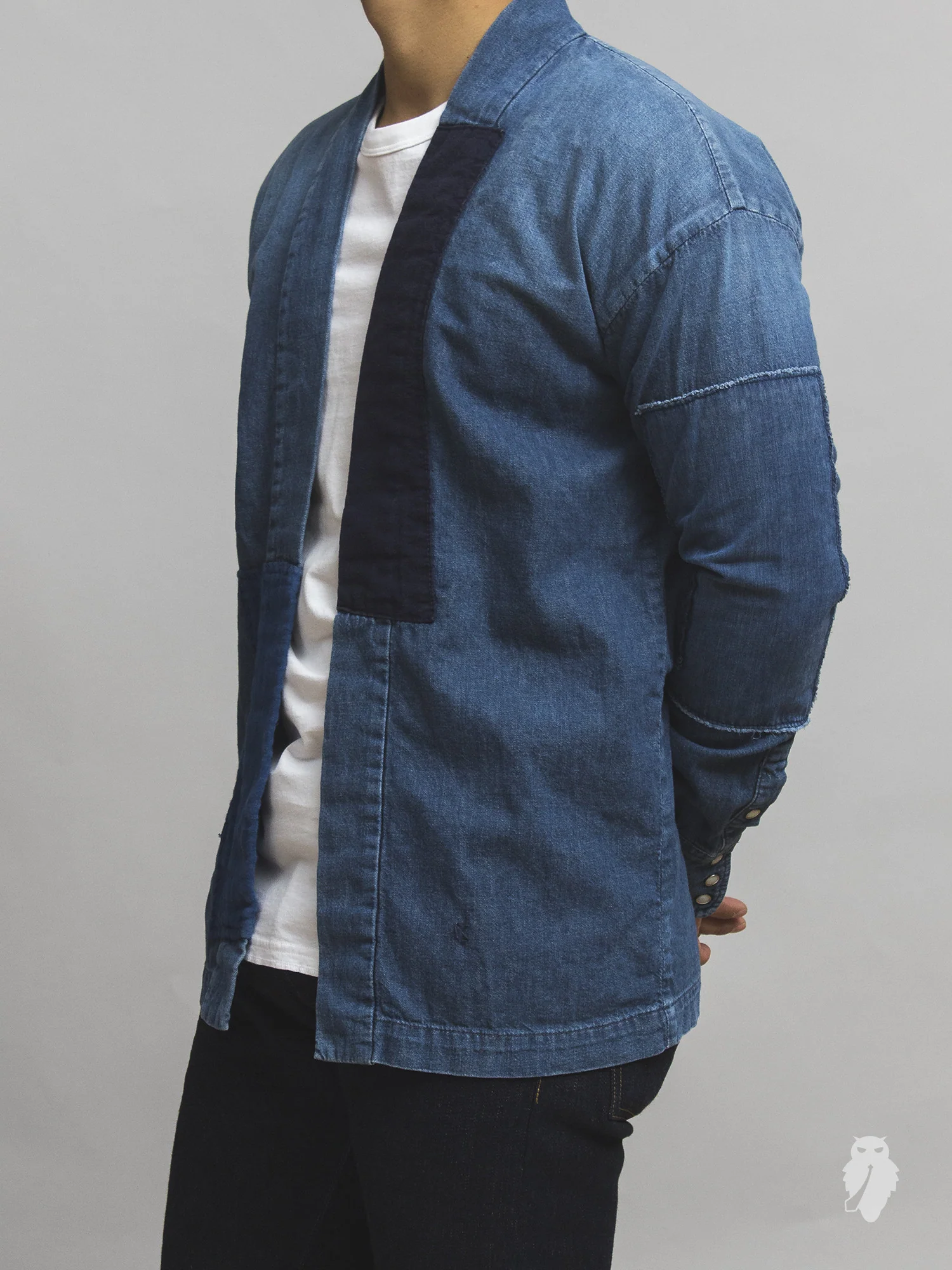 Haori Western Denim Shirt in Natural Indigo Remake - Image 9
