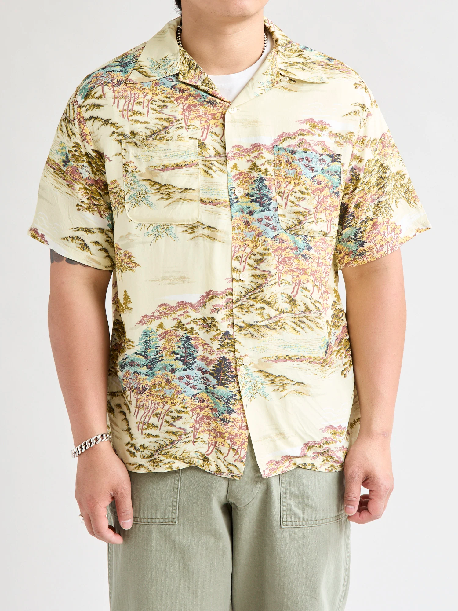 Hawaiian Vacation Shirt in Yellow Foliage - Image 2