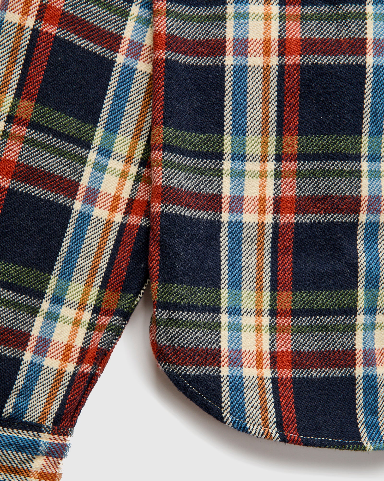 Heavy Flannel Shirt in Navy - Image 6