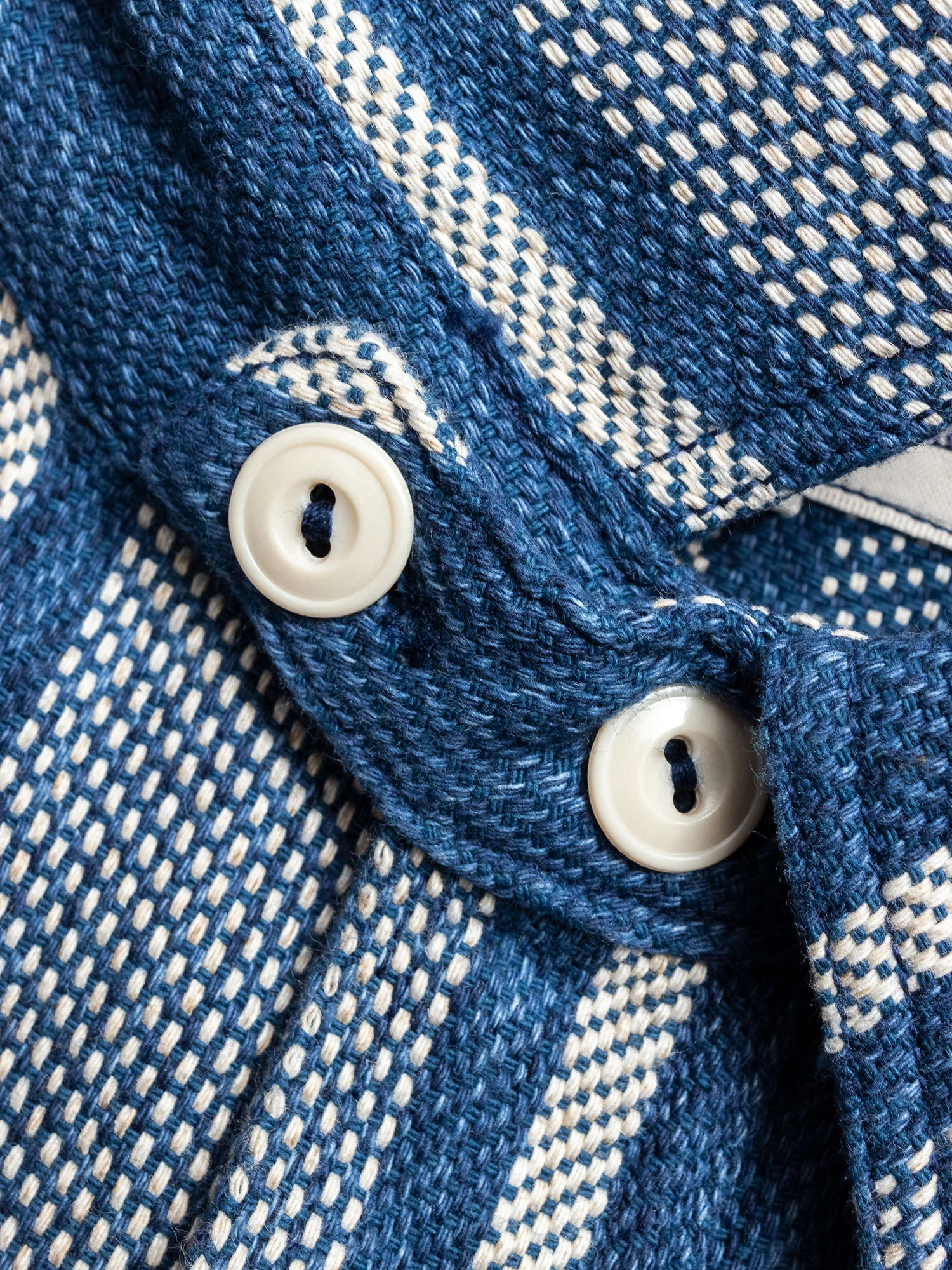 Heavy Flannel Work Shirt in Navy - Image 3