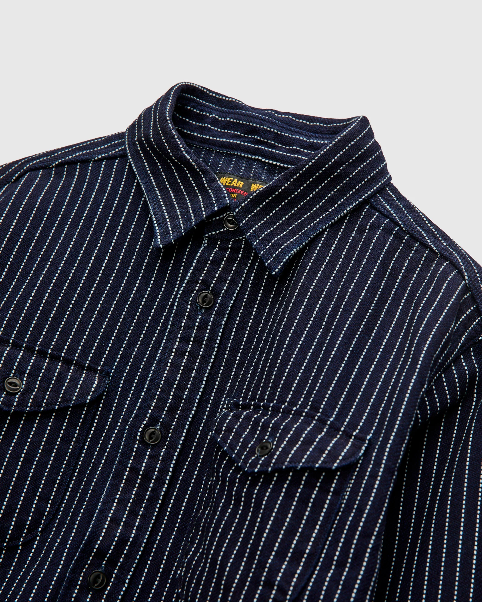Heavy Selvedge Flannel Shirt in Wabash Indigo - Image 3