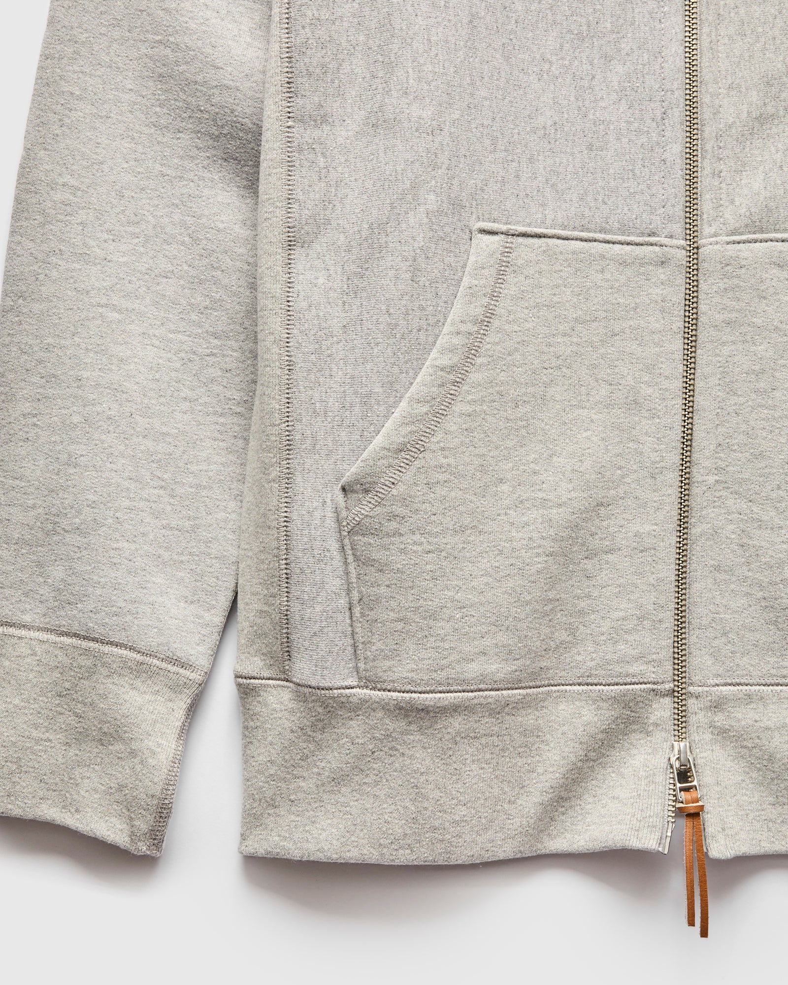 Heavyweight Zip Hoodie in Oatmeal - Image 5