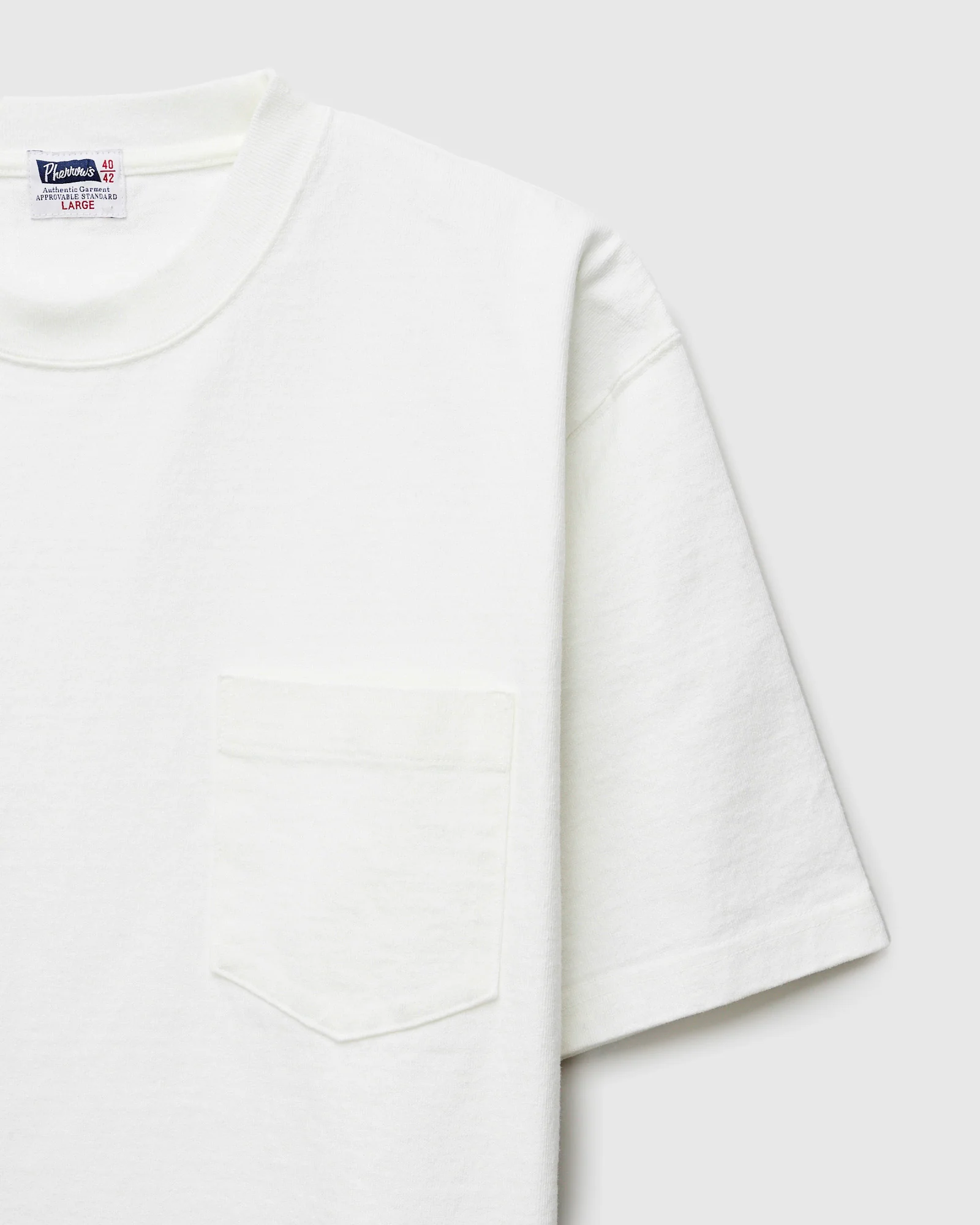 Heavyweight Pigment Dye Pocket T-Shirt in White - Image 4