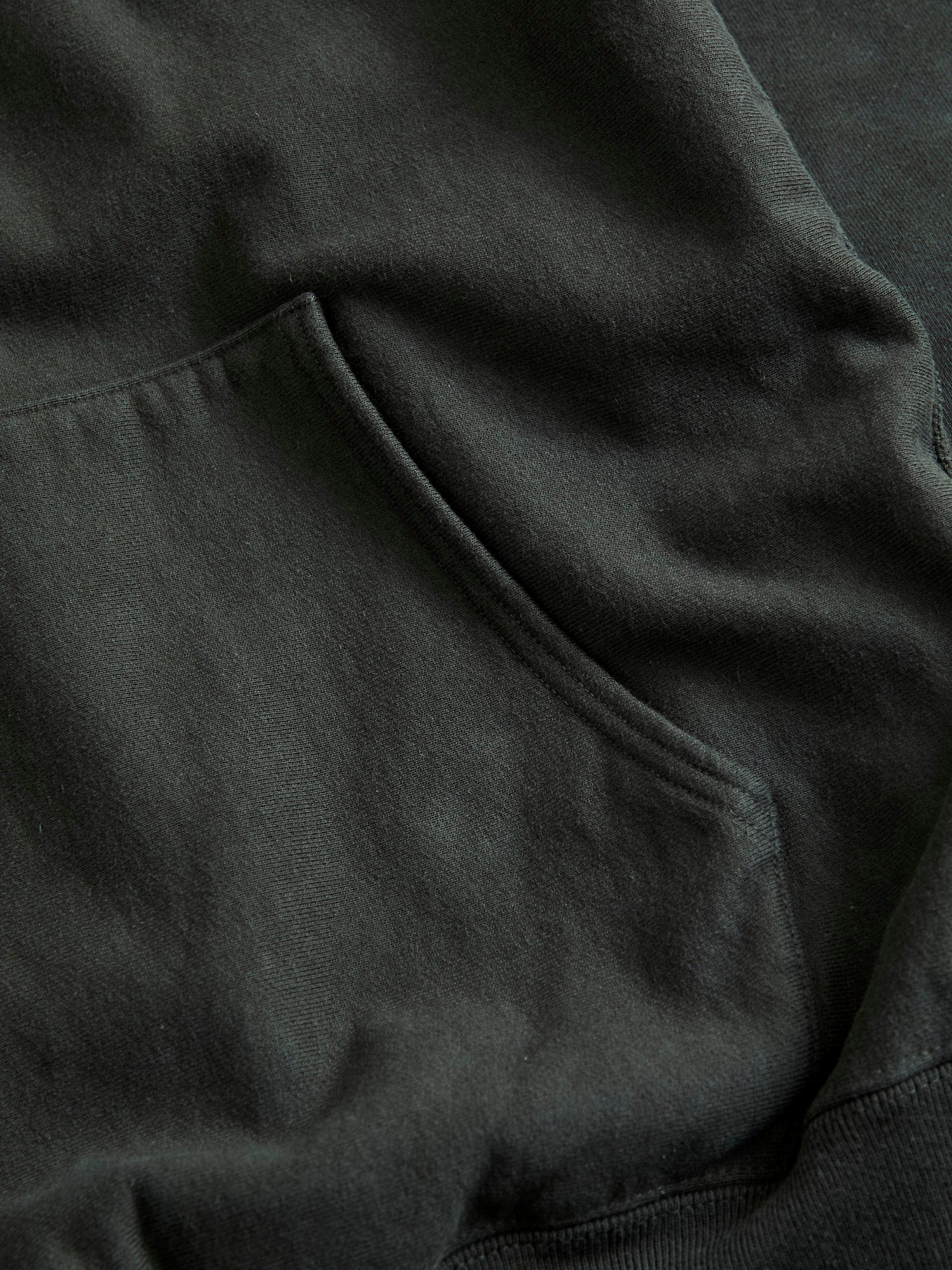 Reverse Weave Heavyweight Pullover Hoodie in Black - Image 5