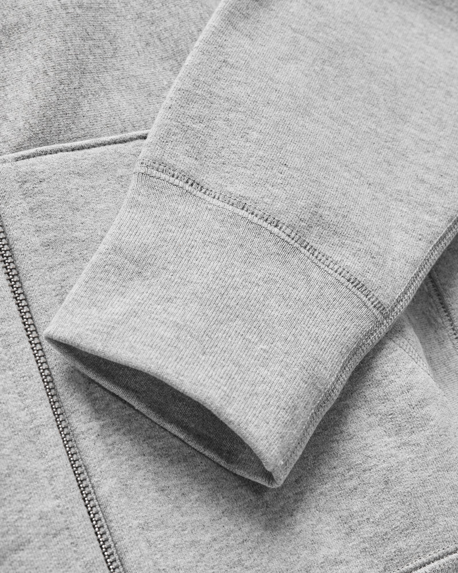 Heavyweight Zip Hoodie in Heather Grey - Image 6